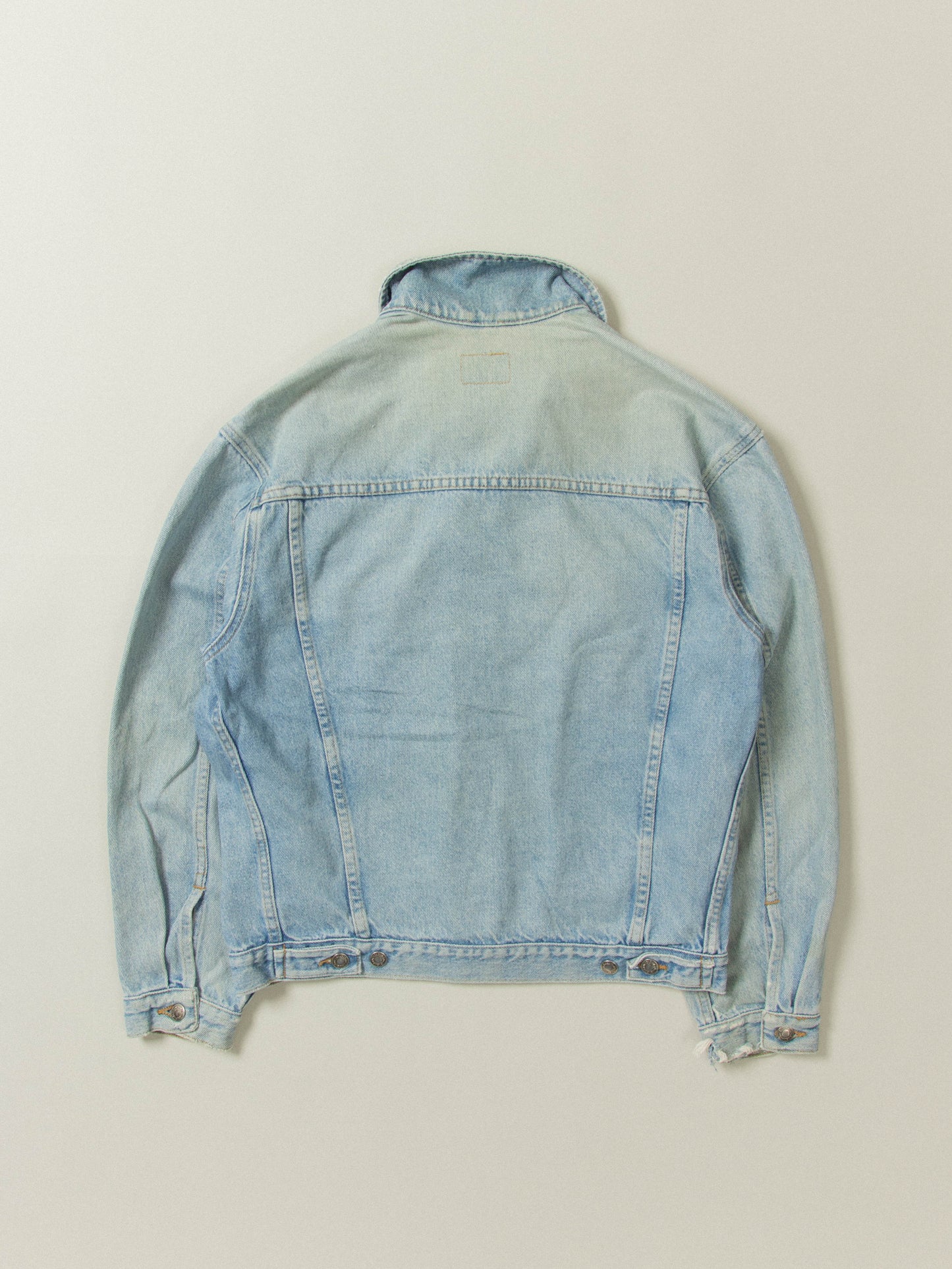 Vtg 1980s Wrangler 'No Fault' Denim Jacket - Made in USA (L)