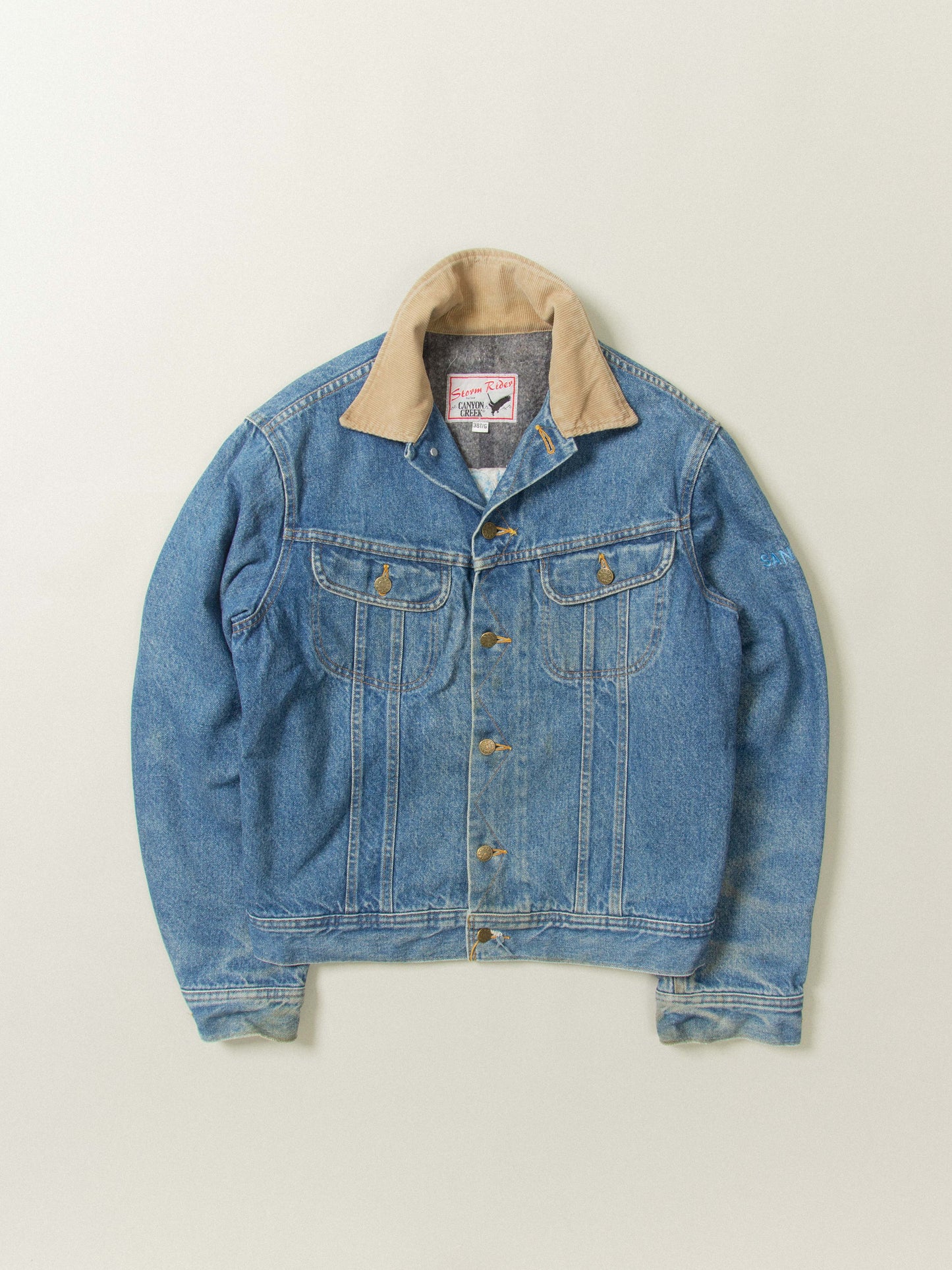 Vtg 1990s Canyon Creek Blanket Lined Denim Jacket (M)