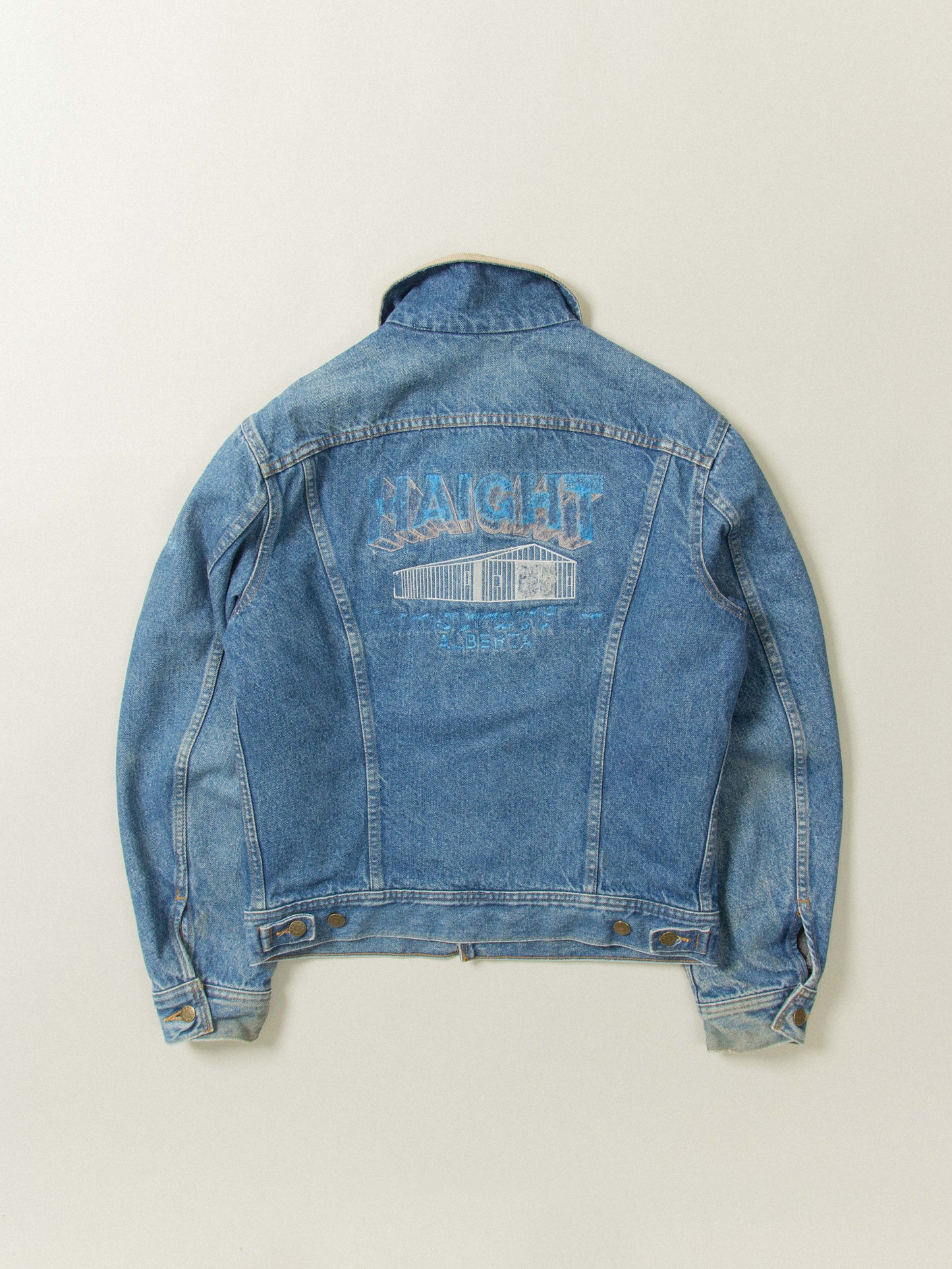 Vtg 1990s Canyon Creek Blanket Lined Denim Jacket (M)