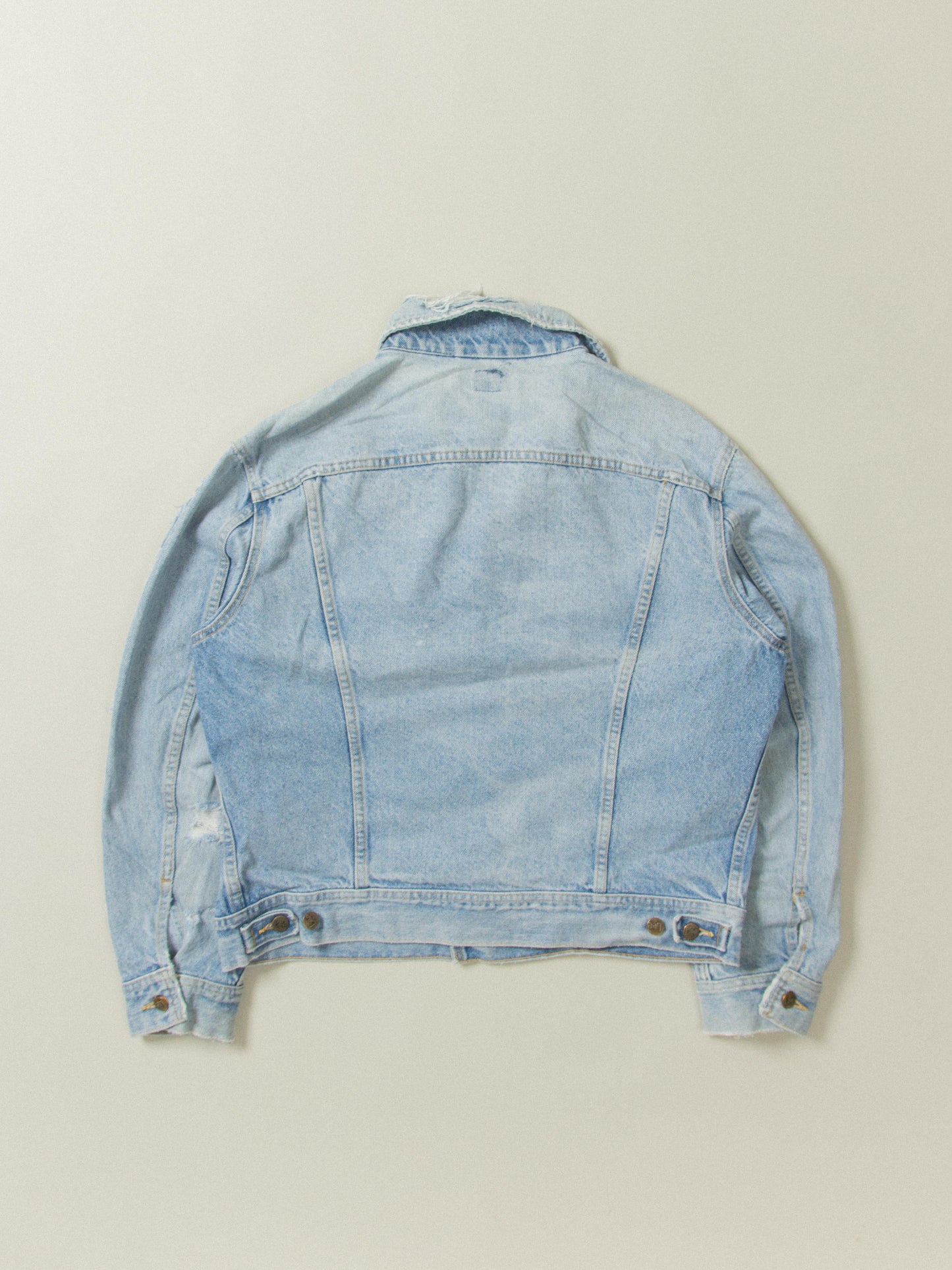 Vtg 1970s Customized Lee Denim Jacket - Made in Canada (L)