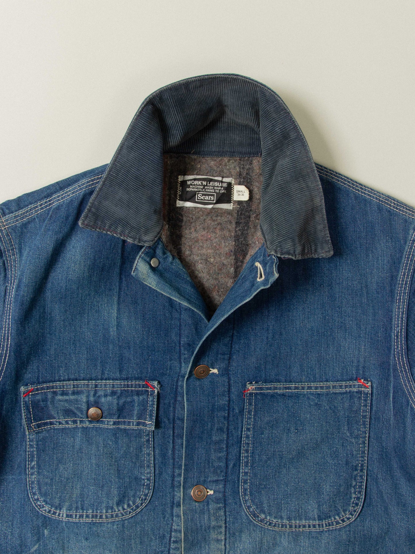 Vtg 1960s Sears Chore Jacket - Made in USA (S)