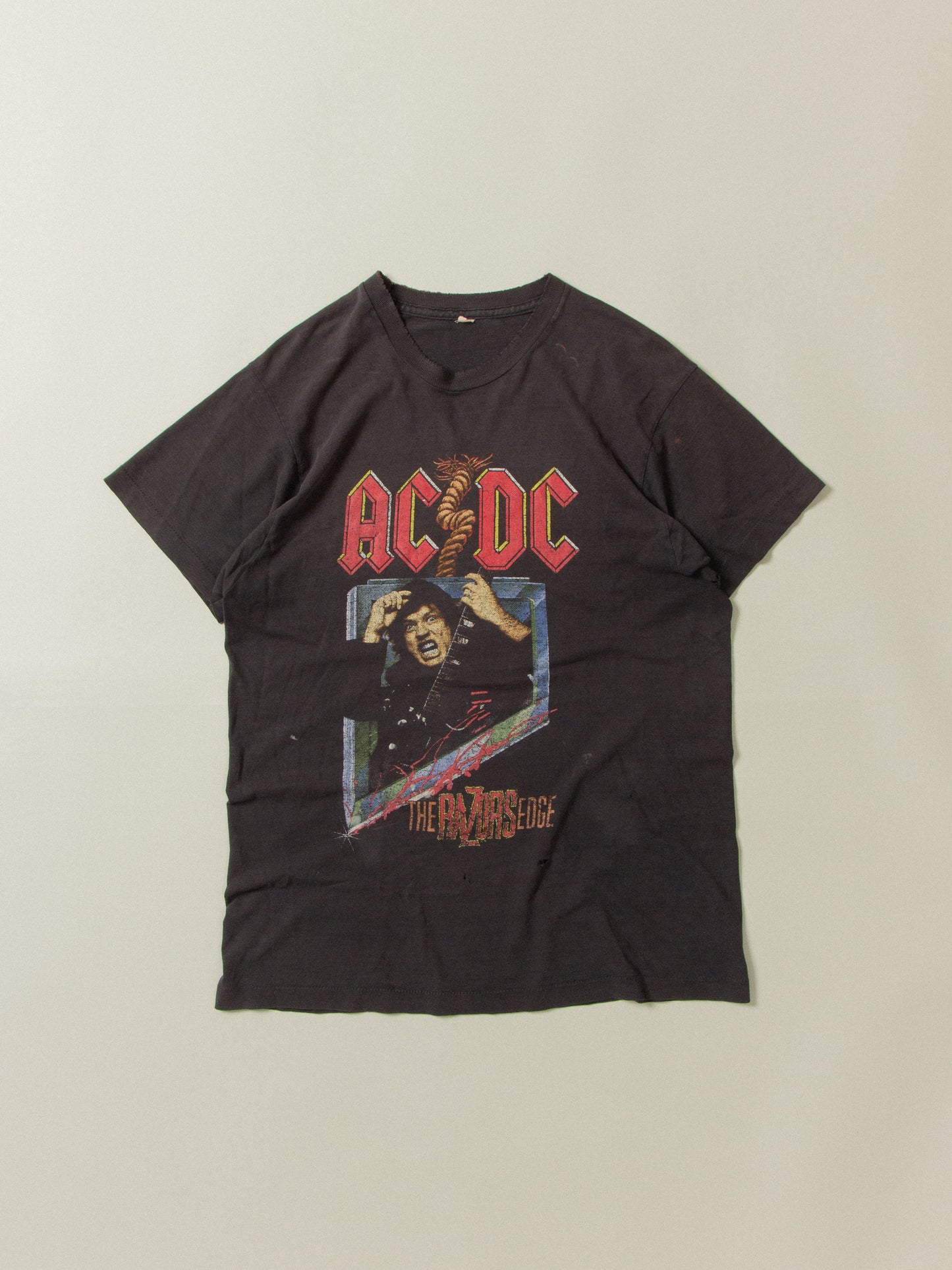 Vtg 1990s ACDC "The Razors Edge" World Tour Single Stitch Tee (L)