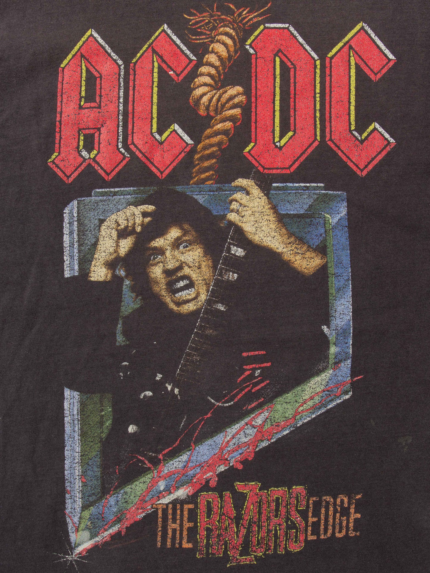 Vtg 1990s ACDC "The Razors Edge" World Tour Single Stitch Tee (L)