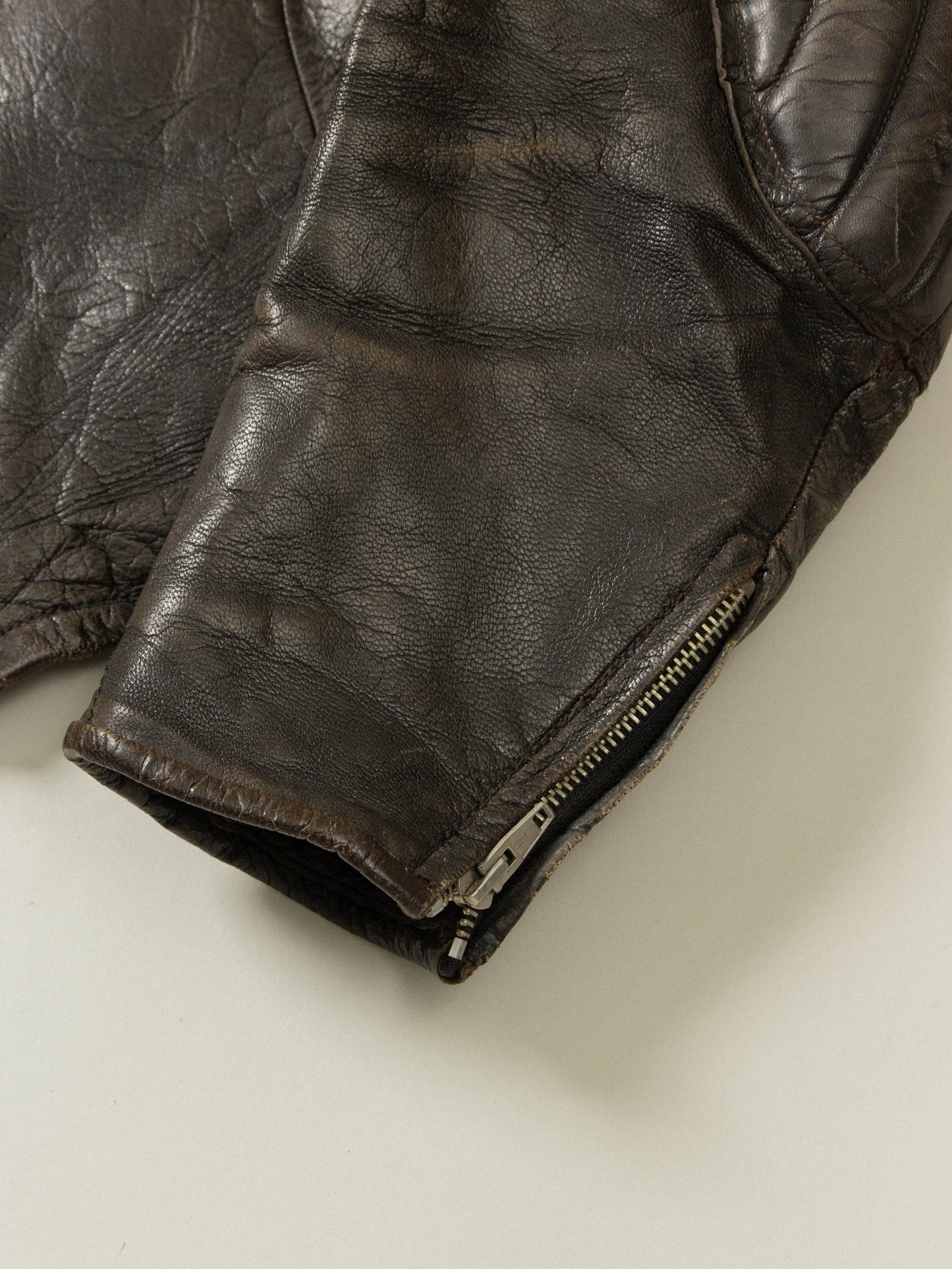 Vtg 1950s Swedish Motorcycle Leather Jacket (M)