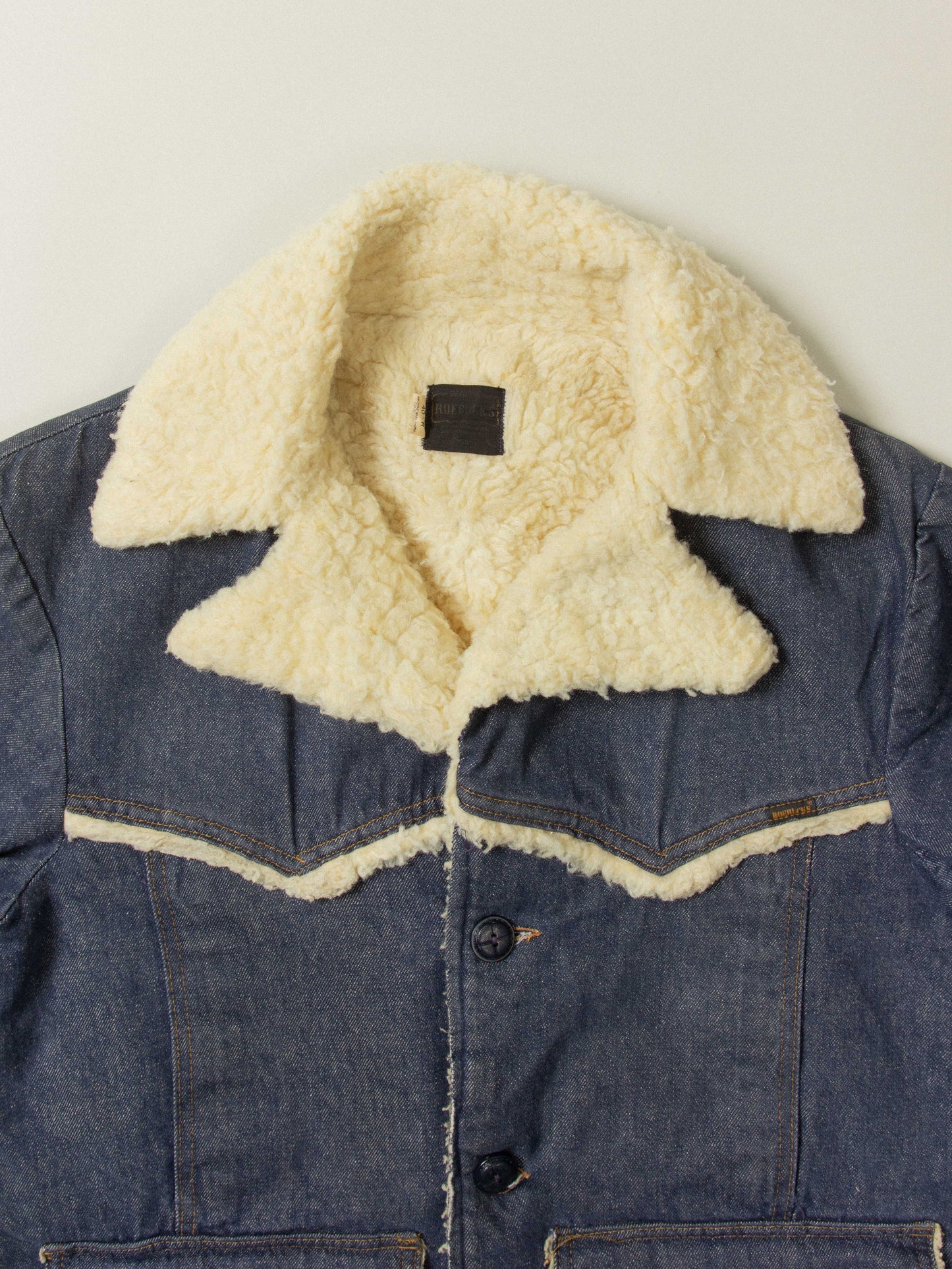 Vtg 1970s Sears Roebucks Western Denim Coat - Made in USA (M)