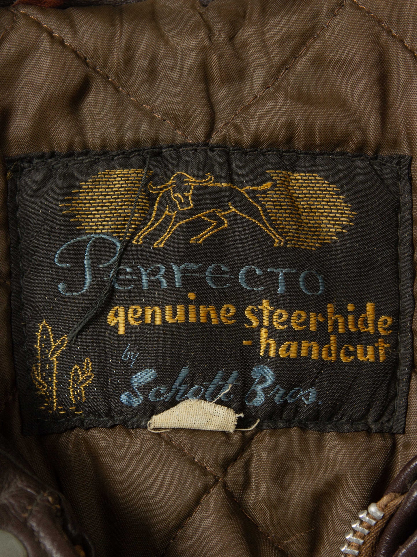 Vtg 1970s Schott Cafe Racer Steerhide Leather Jacket (M)