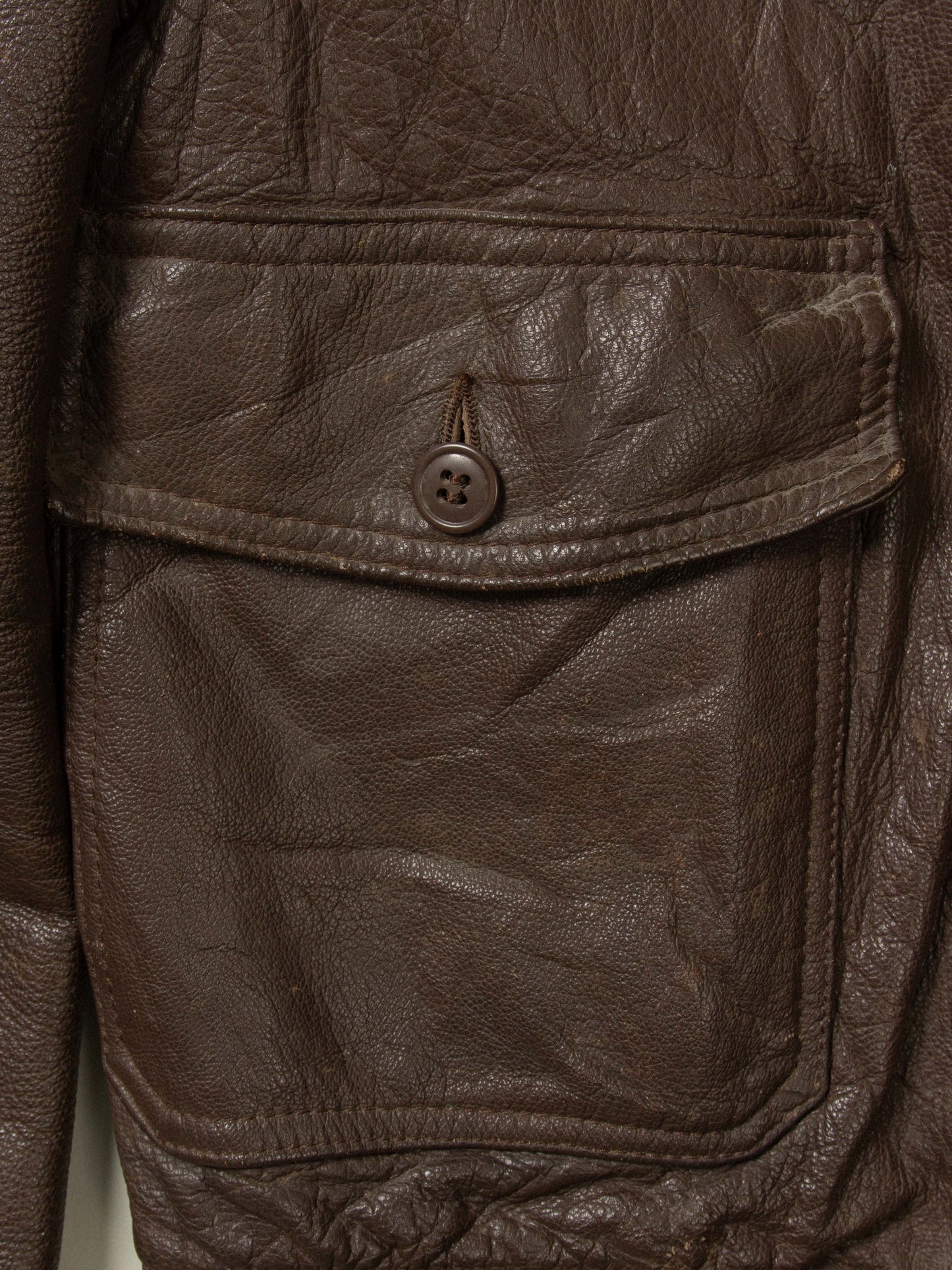 Vtg 1969 Dated US Navy G-1 Leather Jacket (S)