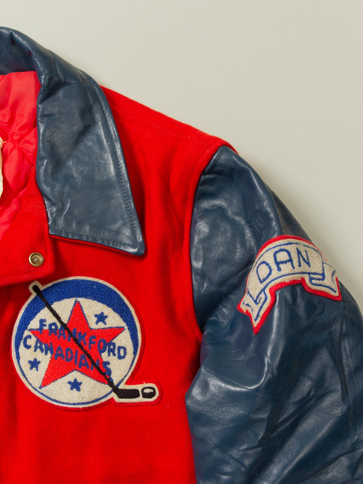 Vtg 1980s Frankford Canadians Hockey Jacket (M)
