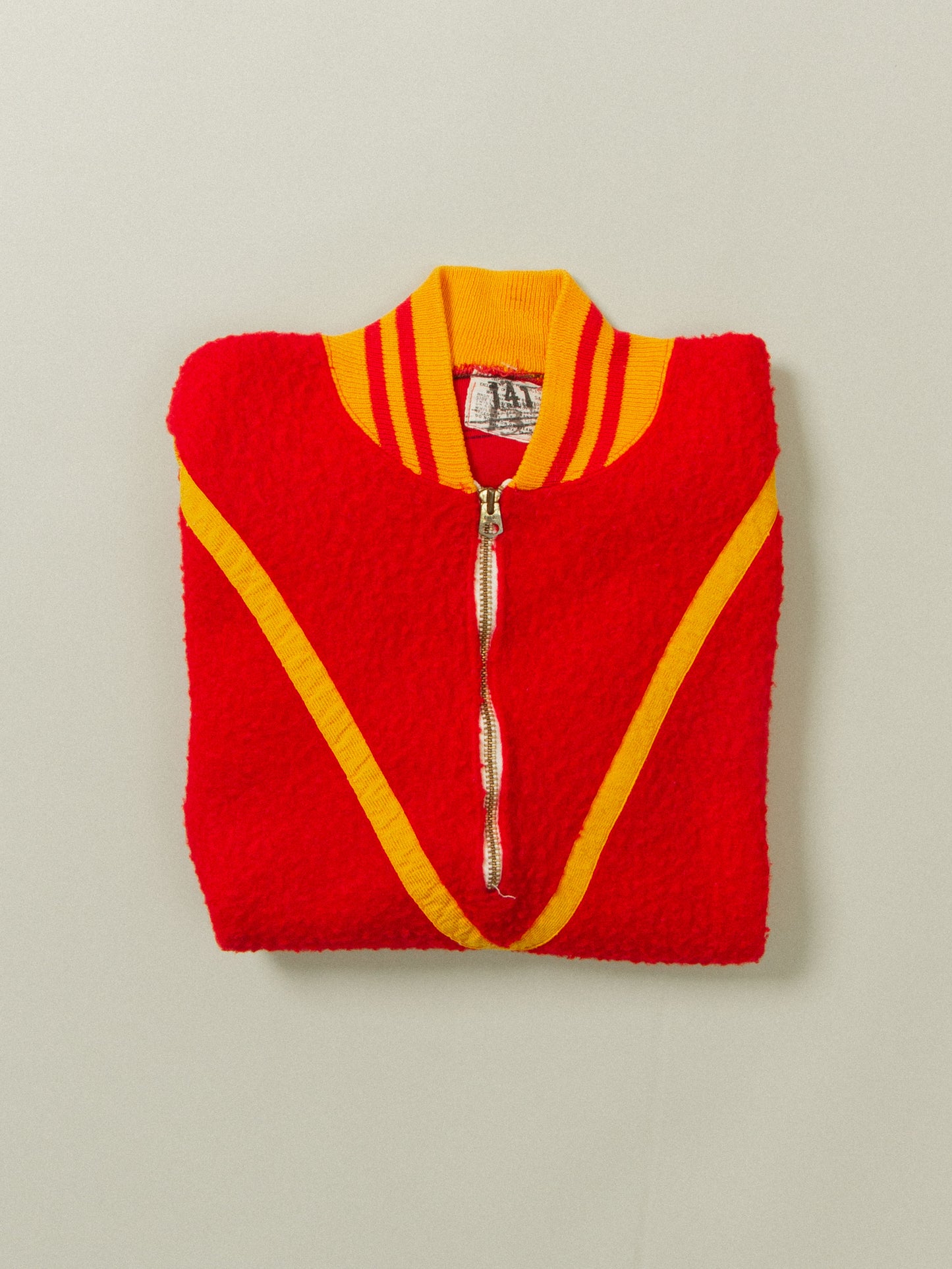 Vtg 1950s Champion Half-Zip Sweater - Made in USA (S)