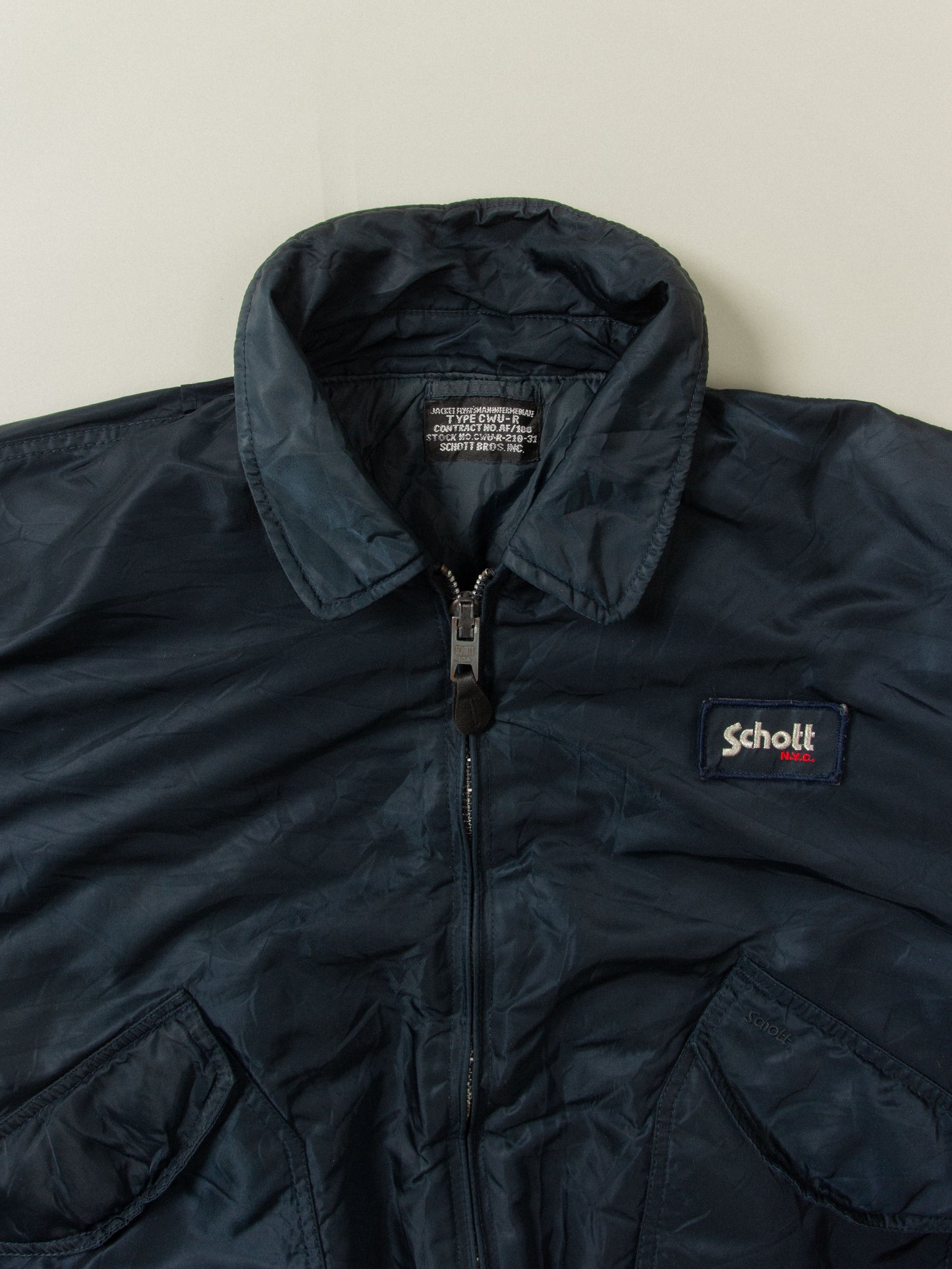 Vtg 1990s Schott NYC CWU Flight Jacket (XL)