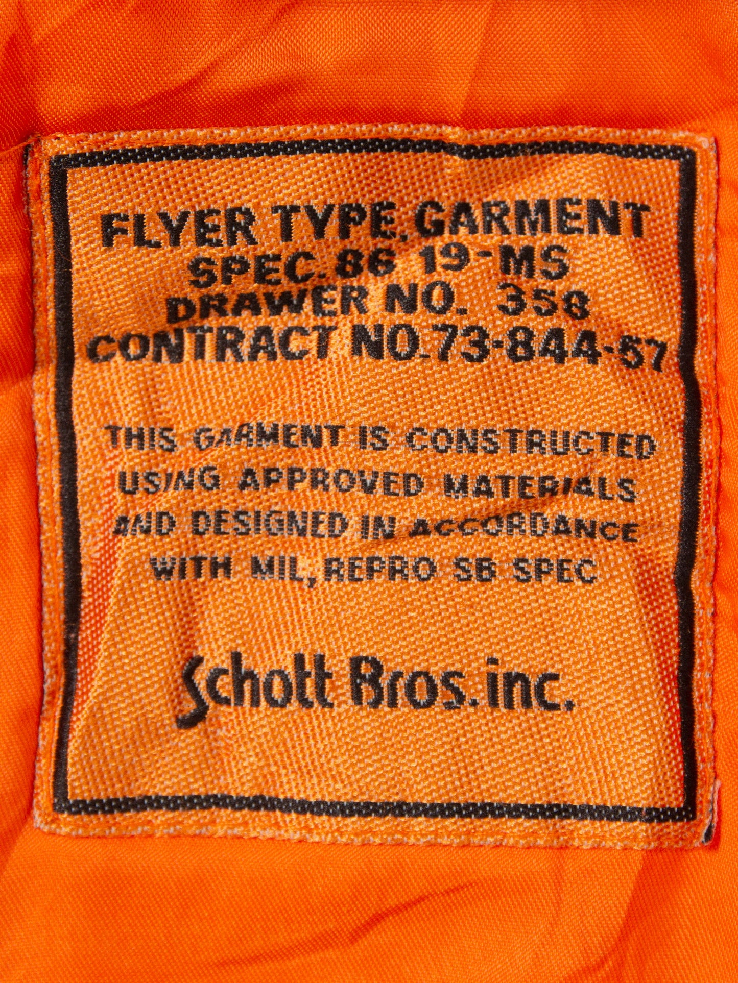 Vtg 1990s Schott NYC Nylon Flight Jacket (XXL)