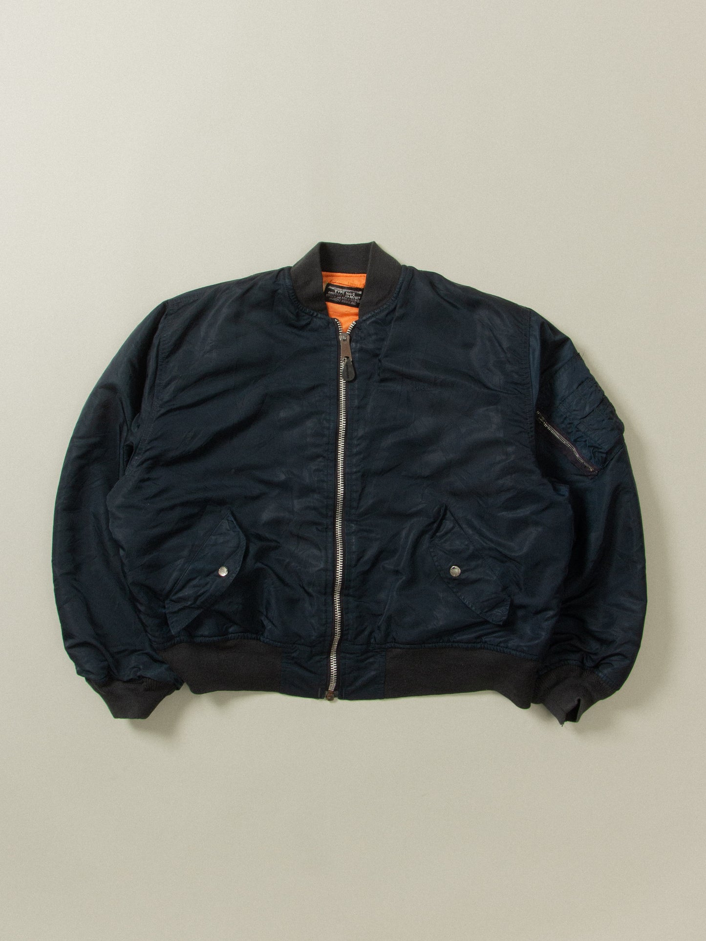 Vtg 1990s Schott NYC MA-1 Bomber Jacket (XL)