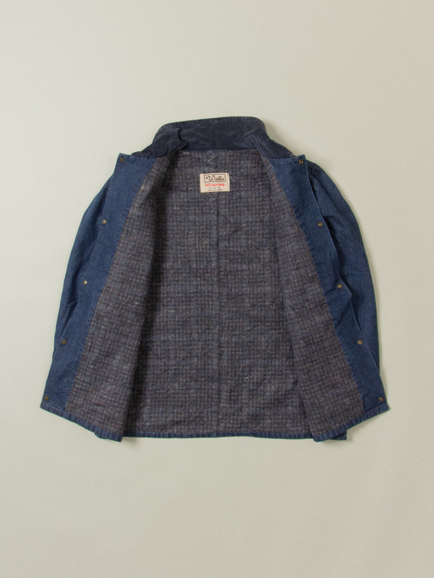 Vtg Walls Lined Denim Chore Jacket - Made in USA (L)