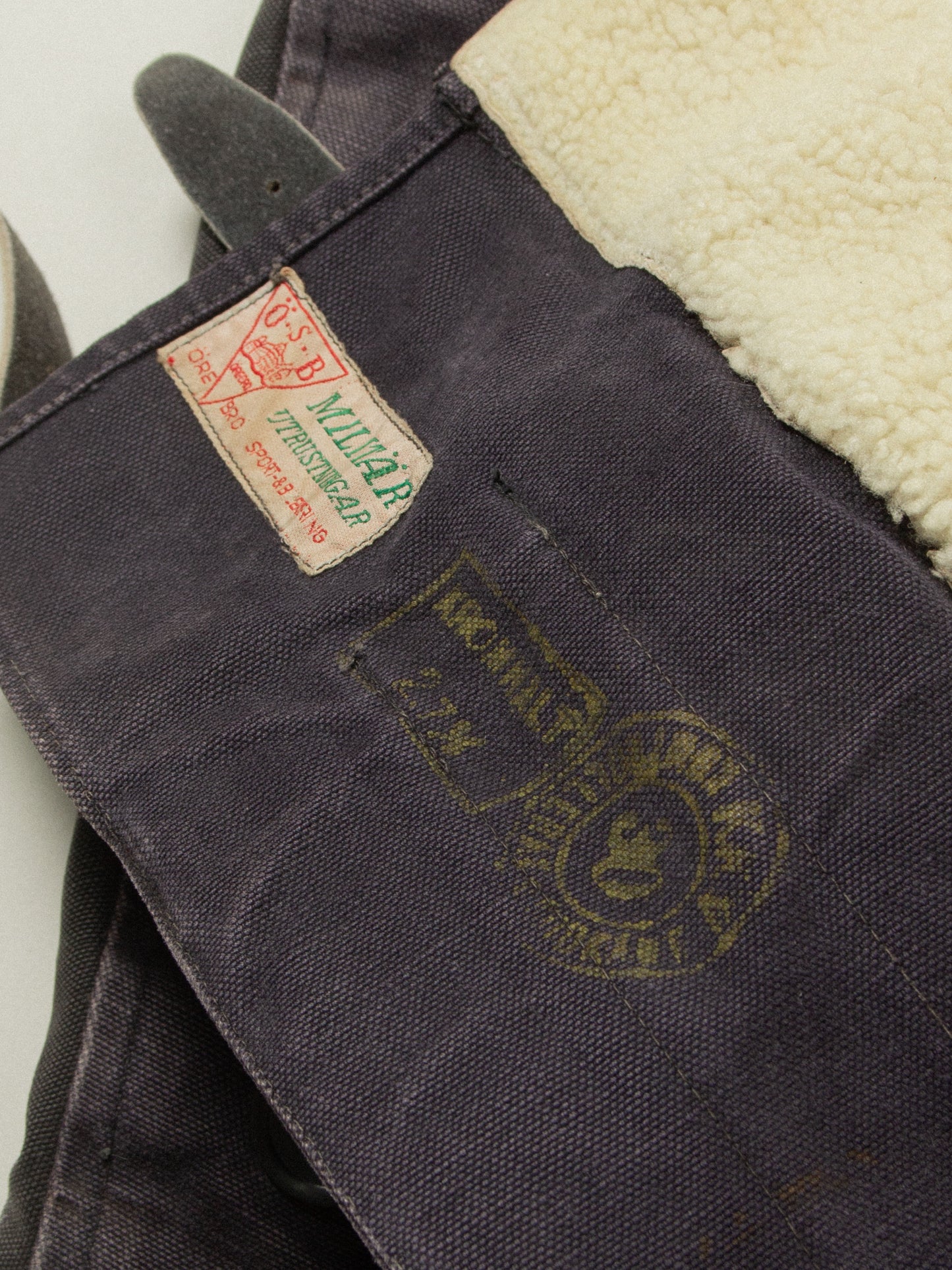 Vtg Rare 1940s Swedish Army Dispatch Jacket (M)