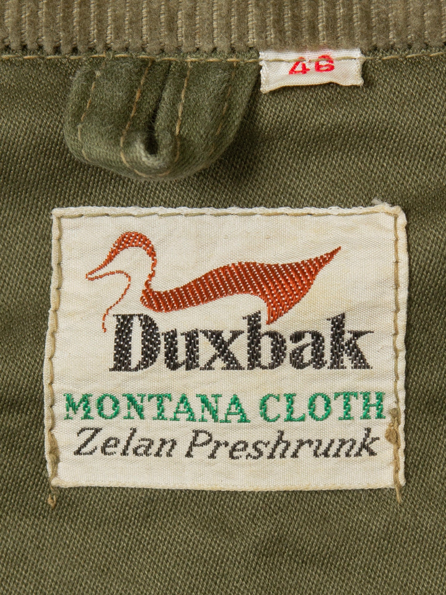 Vtg 1960s Duxback Montana Cloth Hunting Jacket (L)