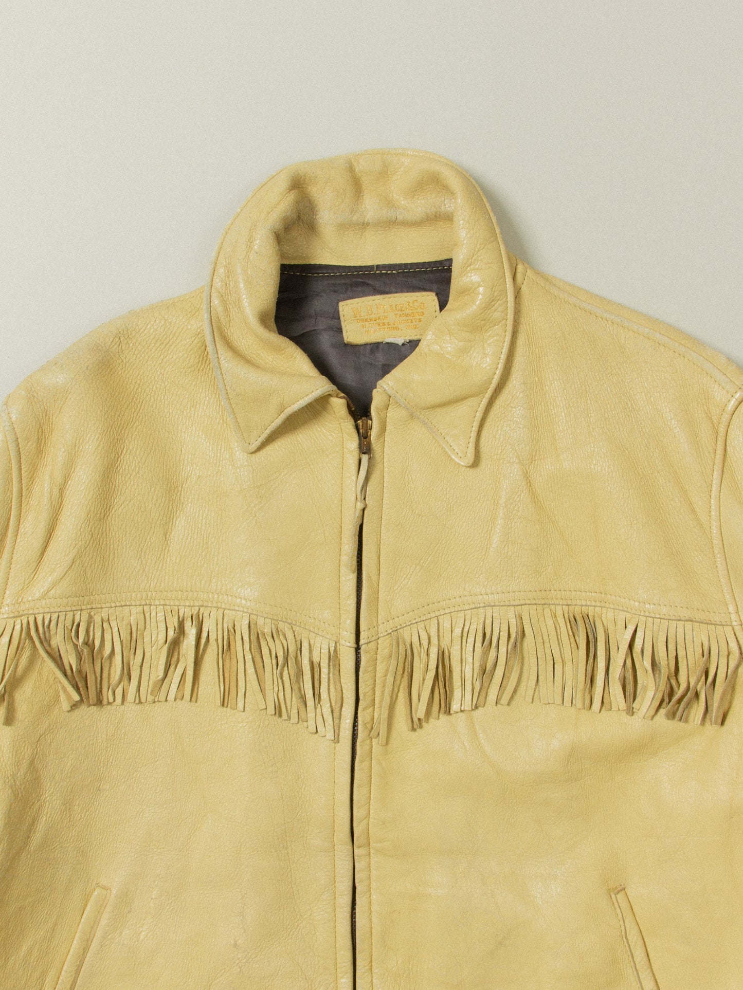 Vtg 1950s Western W.B Place Deerskin Fringe Jacket - Made in USA (M)