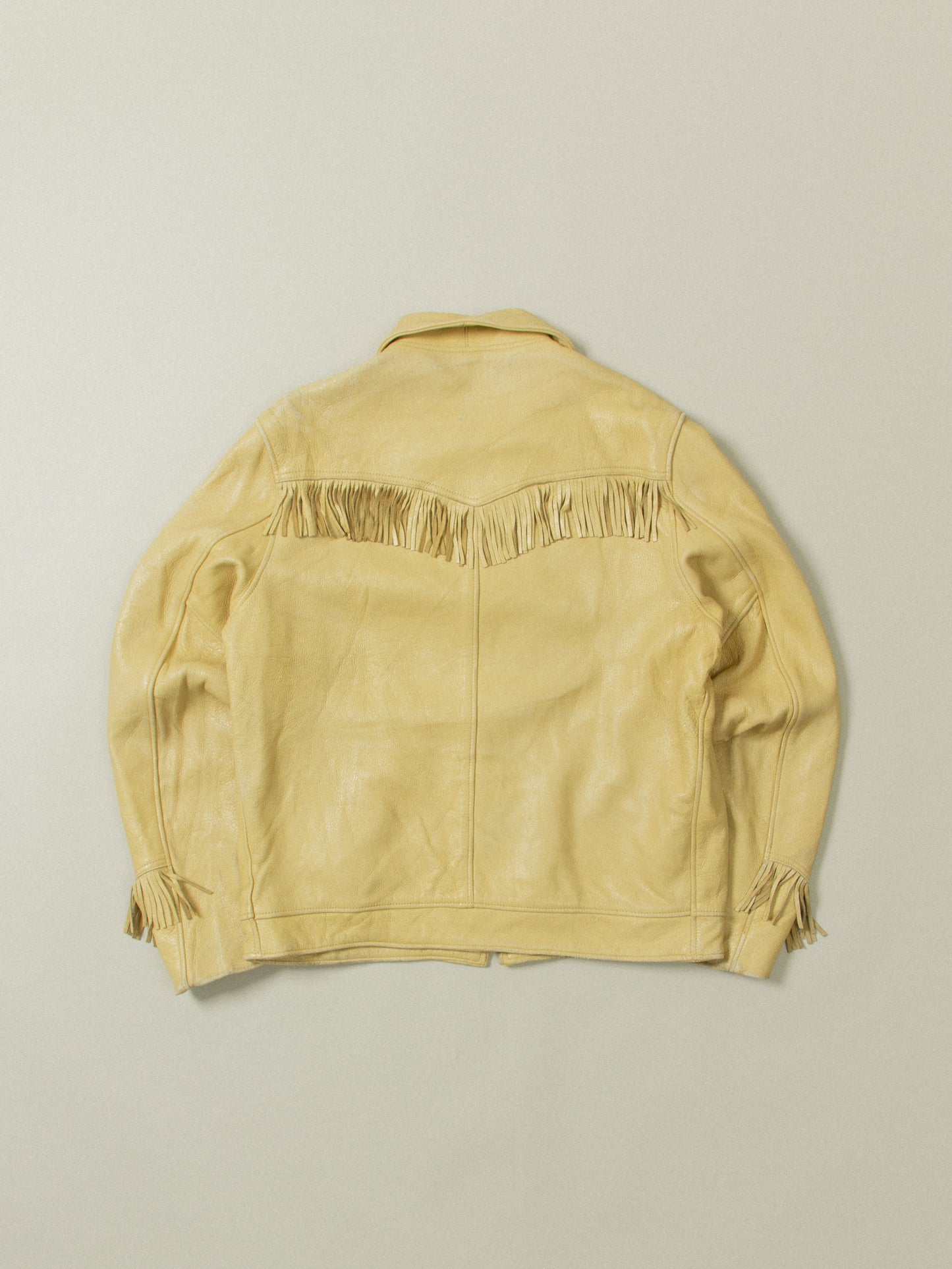 Vtg 1950s Western W.B Place Deerskin Fringe Jacket - Made in USA (M)