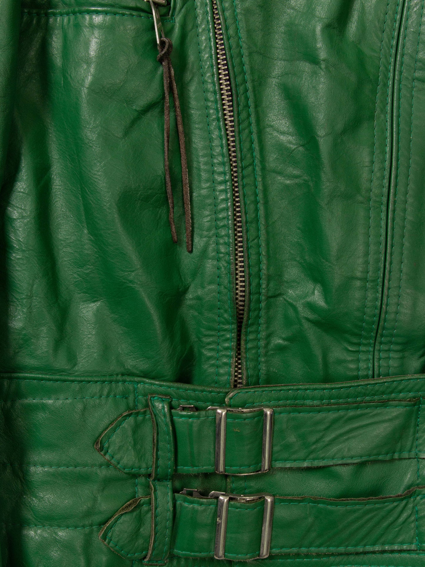 Vtg 1980s Green Harro Leather Jacket (S/M)