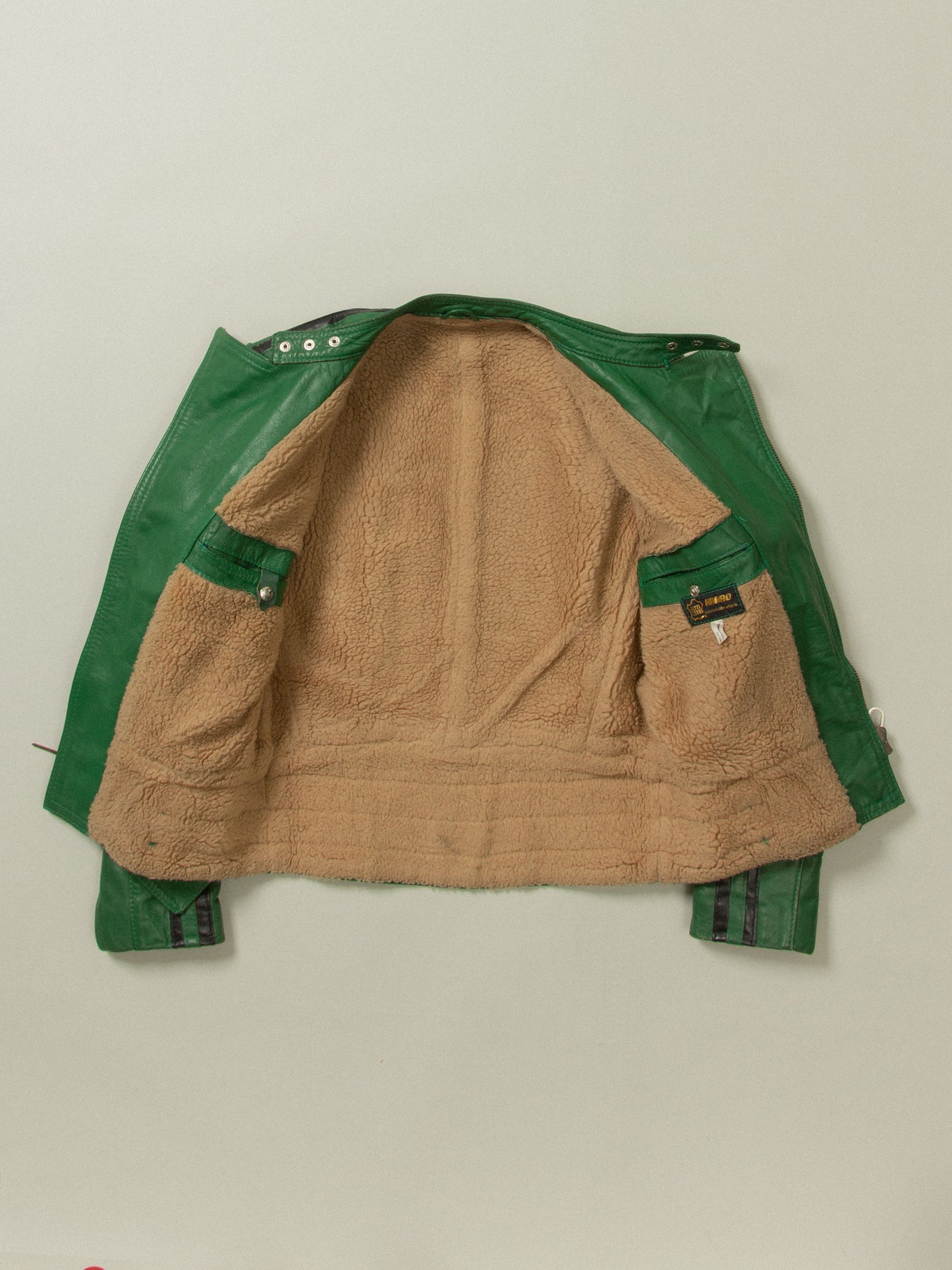 Vtg 1980s Green Harro Leather Jacket (S/M)