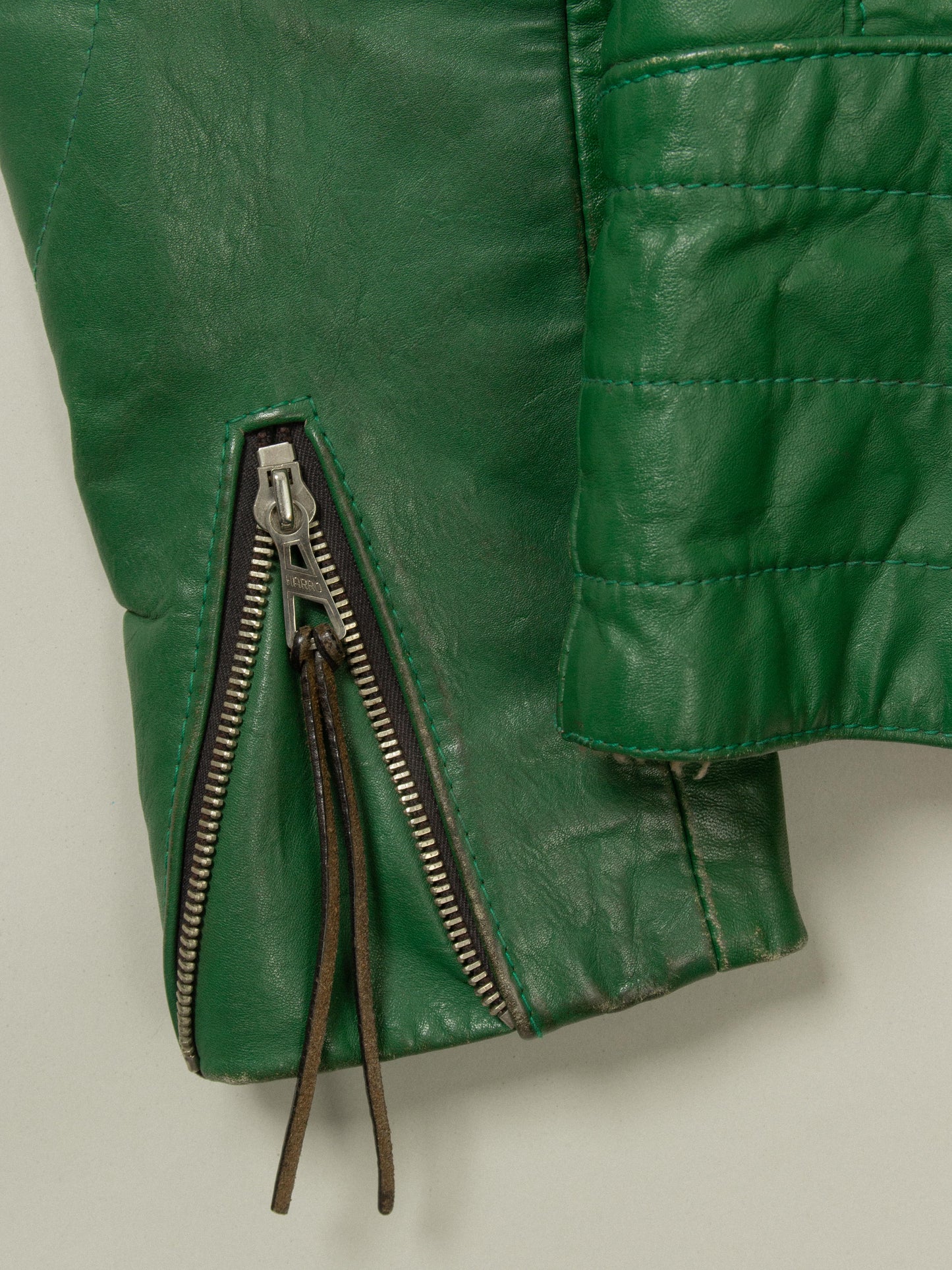 Vtg 1980s Green Harro Leather Jacket (S/M)