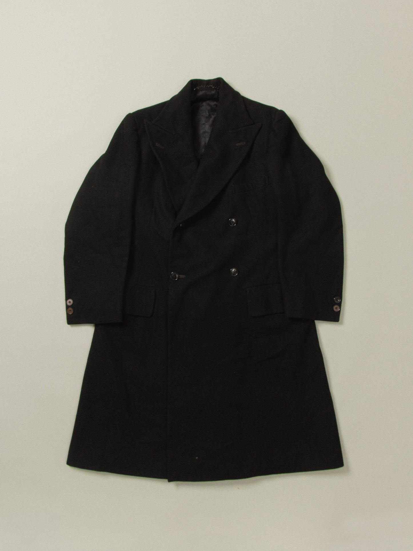 Vtg 1940s Double-Breasted Wool Coat (M)