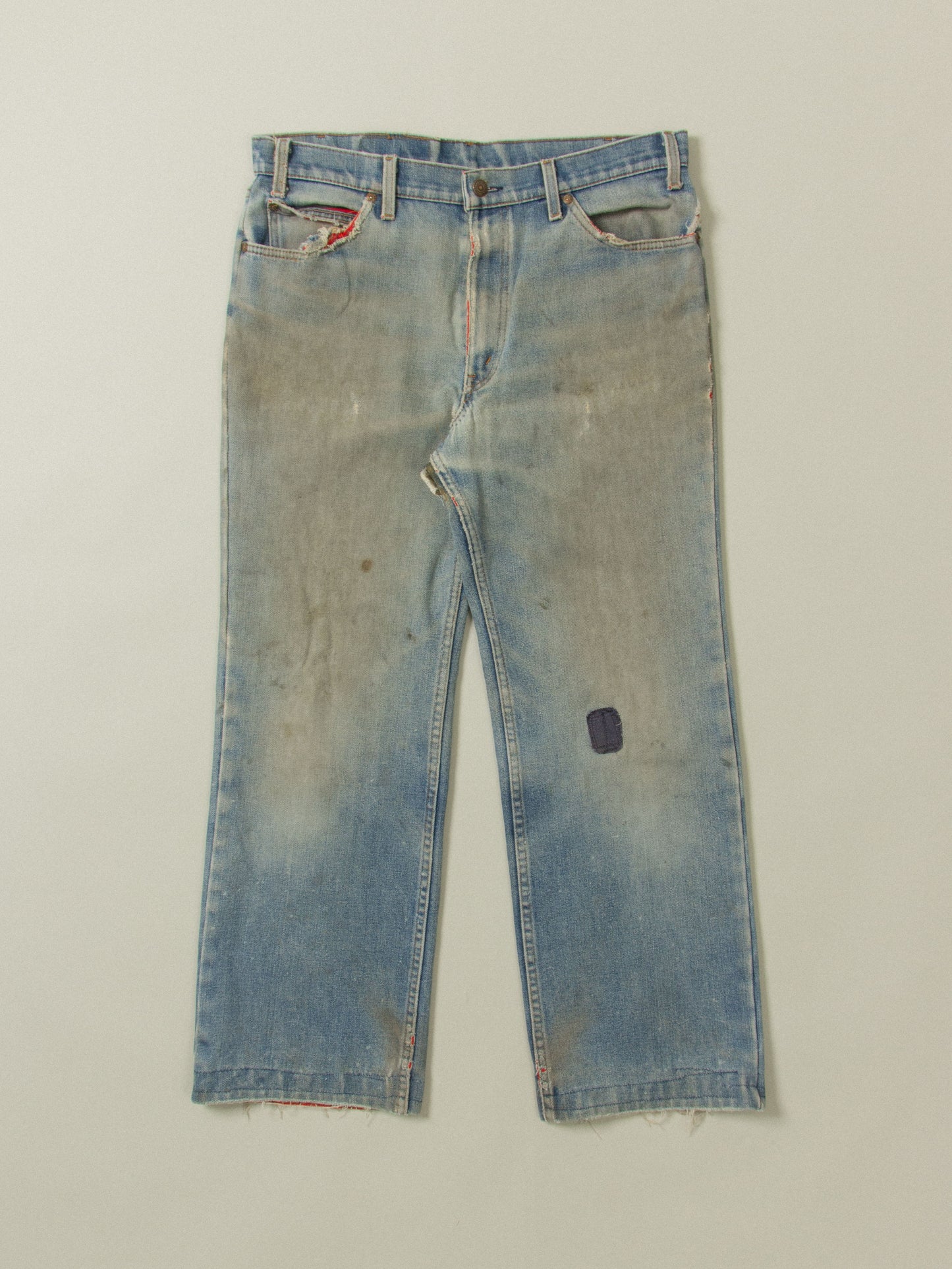 Vtg Levi's Orange Tab Flannel Lined Denim - Made in USA (34x30)