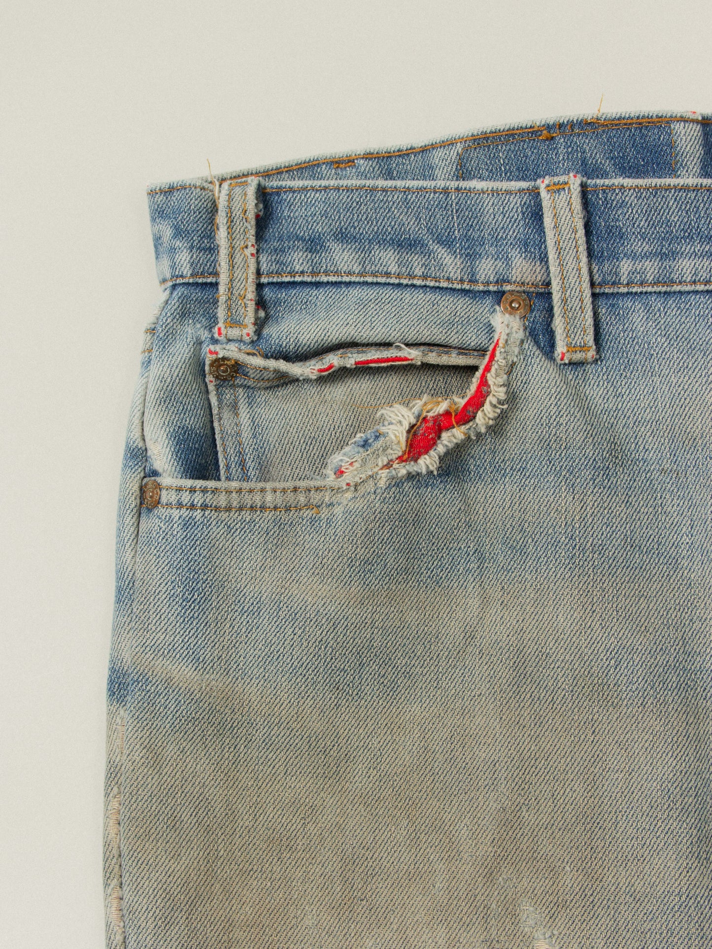 Vtg Levi's Orange Tab Flannel Lined Denim - Made in USA (34x30)