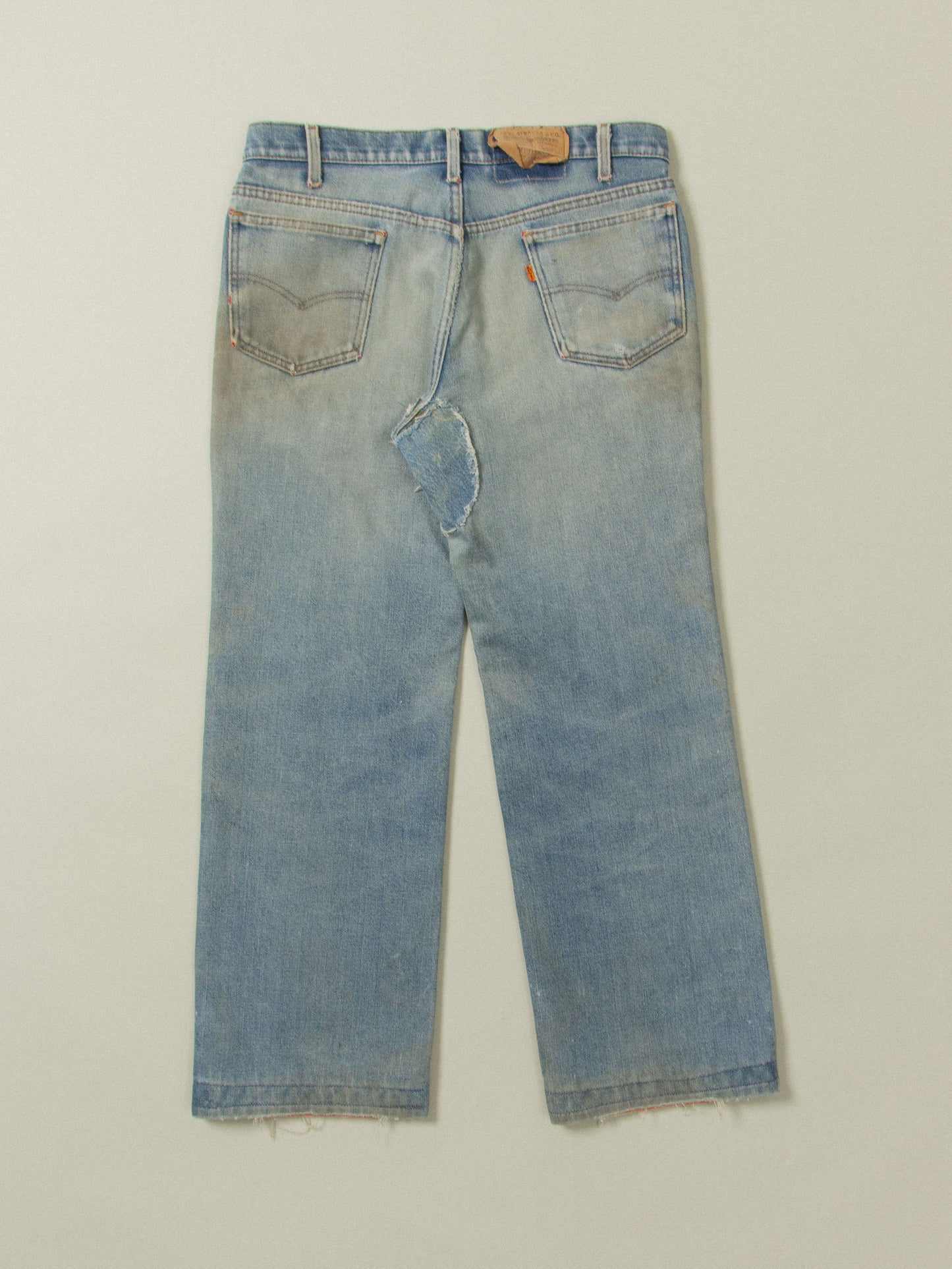 Vtg Levi's Orange Tab Flannel Lined Denim - Made in USA (34x30)