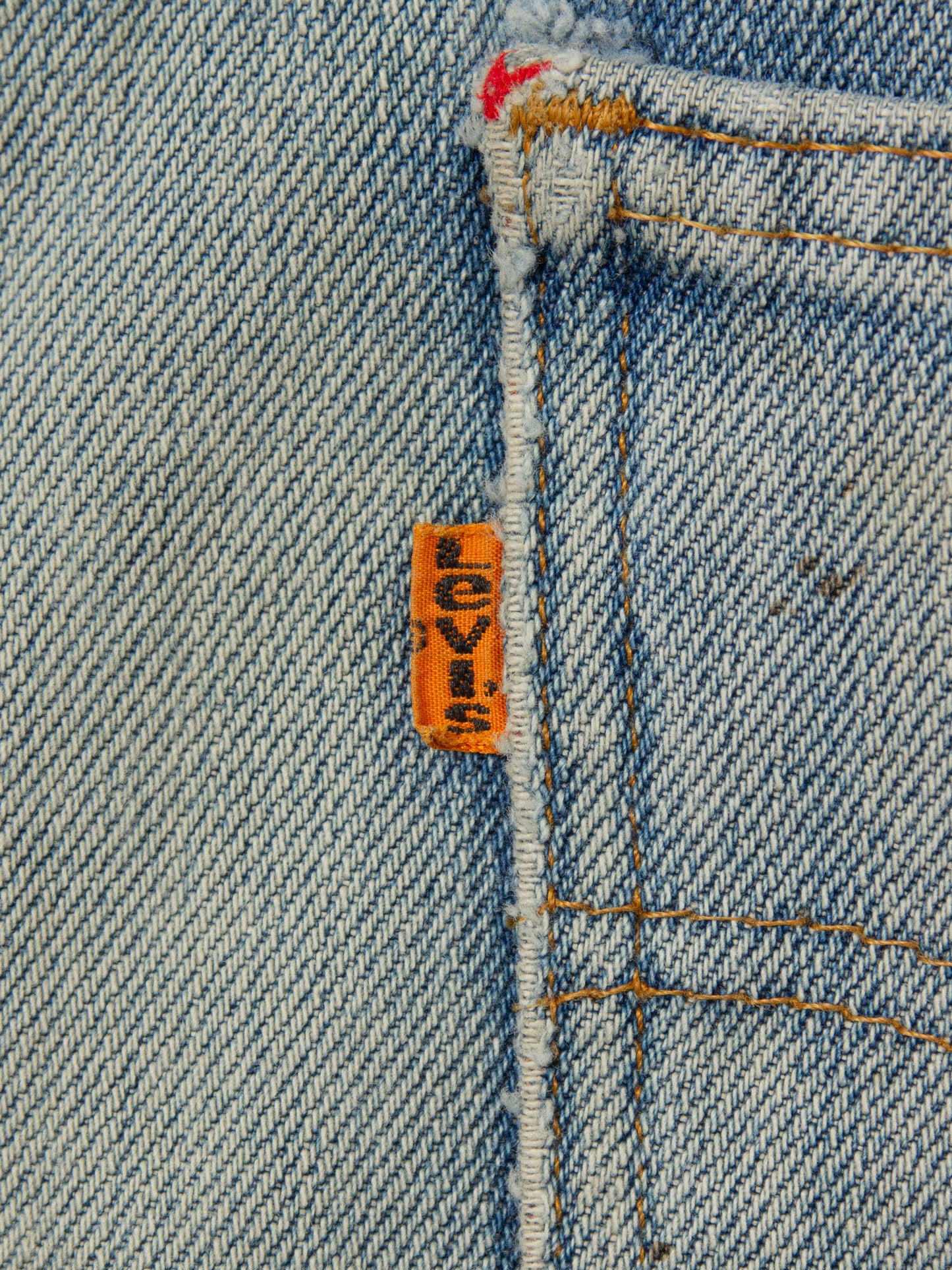 Vtg Levi's Orange Tab Flannel Lined Denim - Made in USA (34x30)