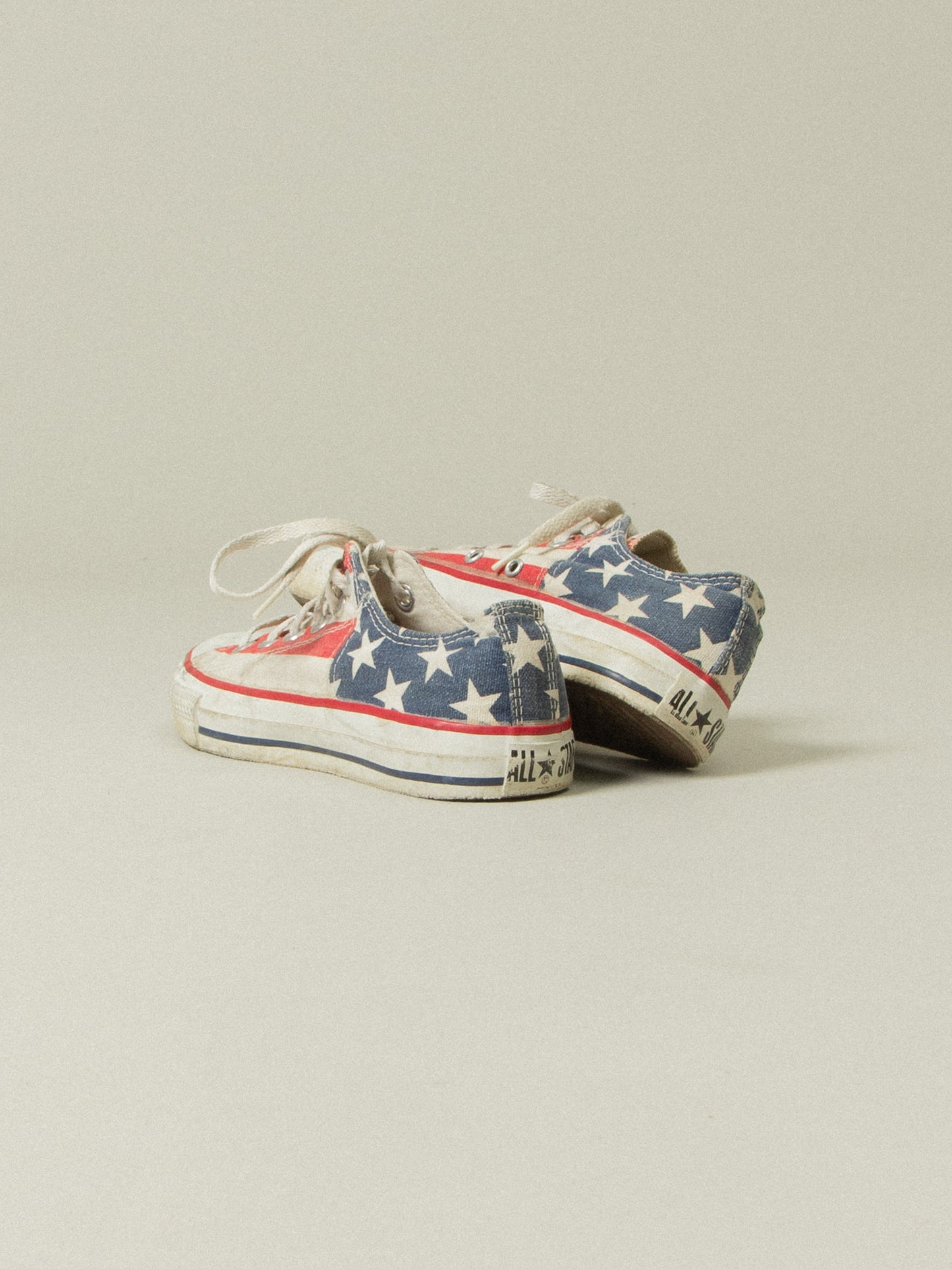 Vtg 1980s Converse All Star Flag Low-Top - Made in USA (US 4.5-EU 37)