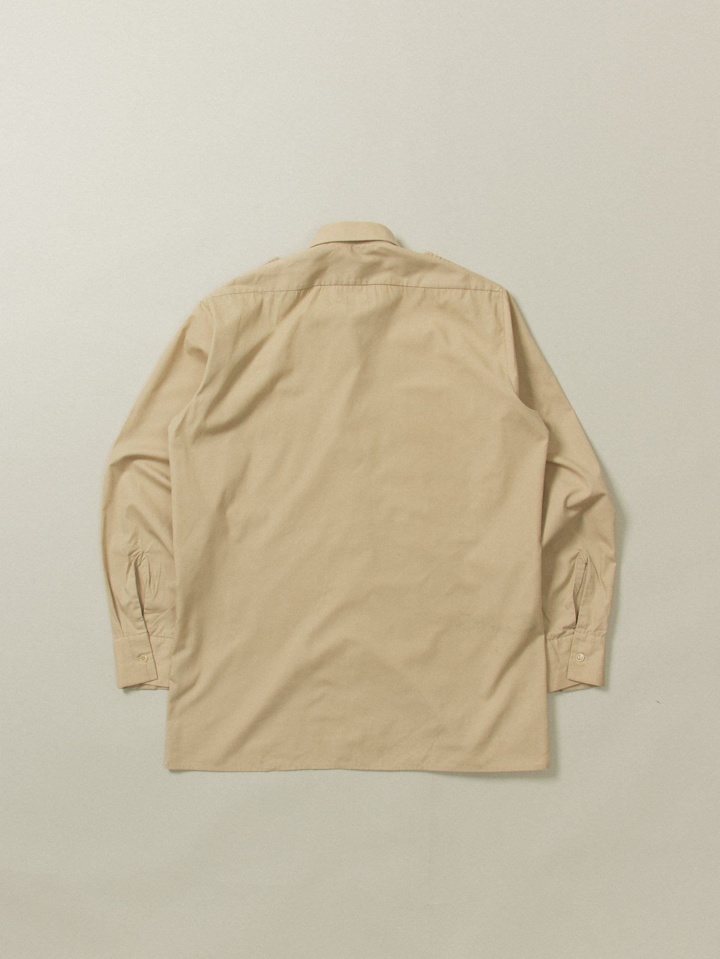 Vtg 1977 Dutch Army Khaki Shirt (S)