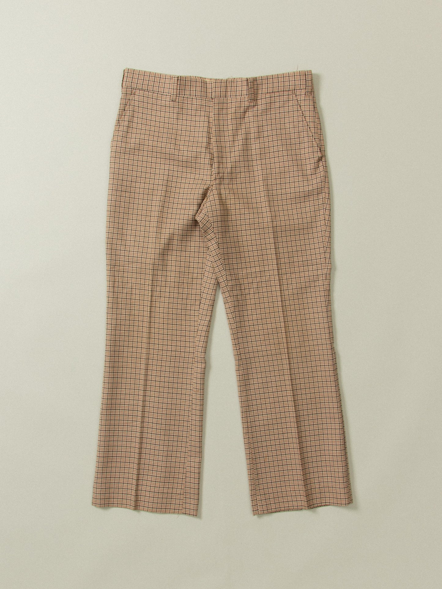 Vtg 1980s Checkered Dress Trousers (36x30)