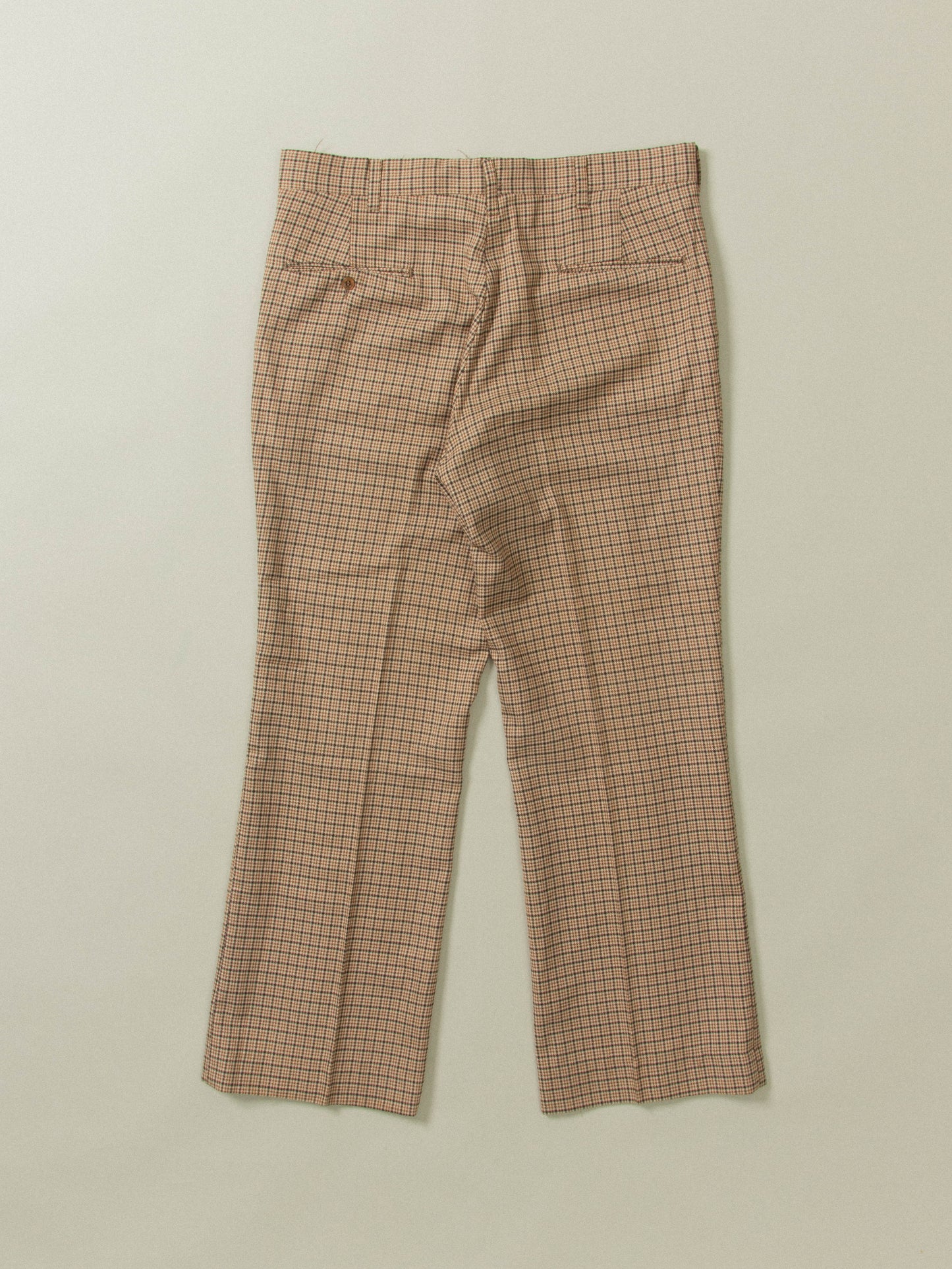 Vtg 1980s Checkered Dress Trousers (36x30)