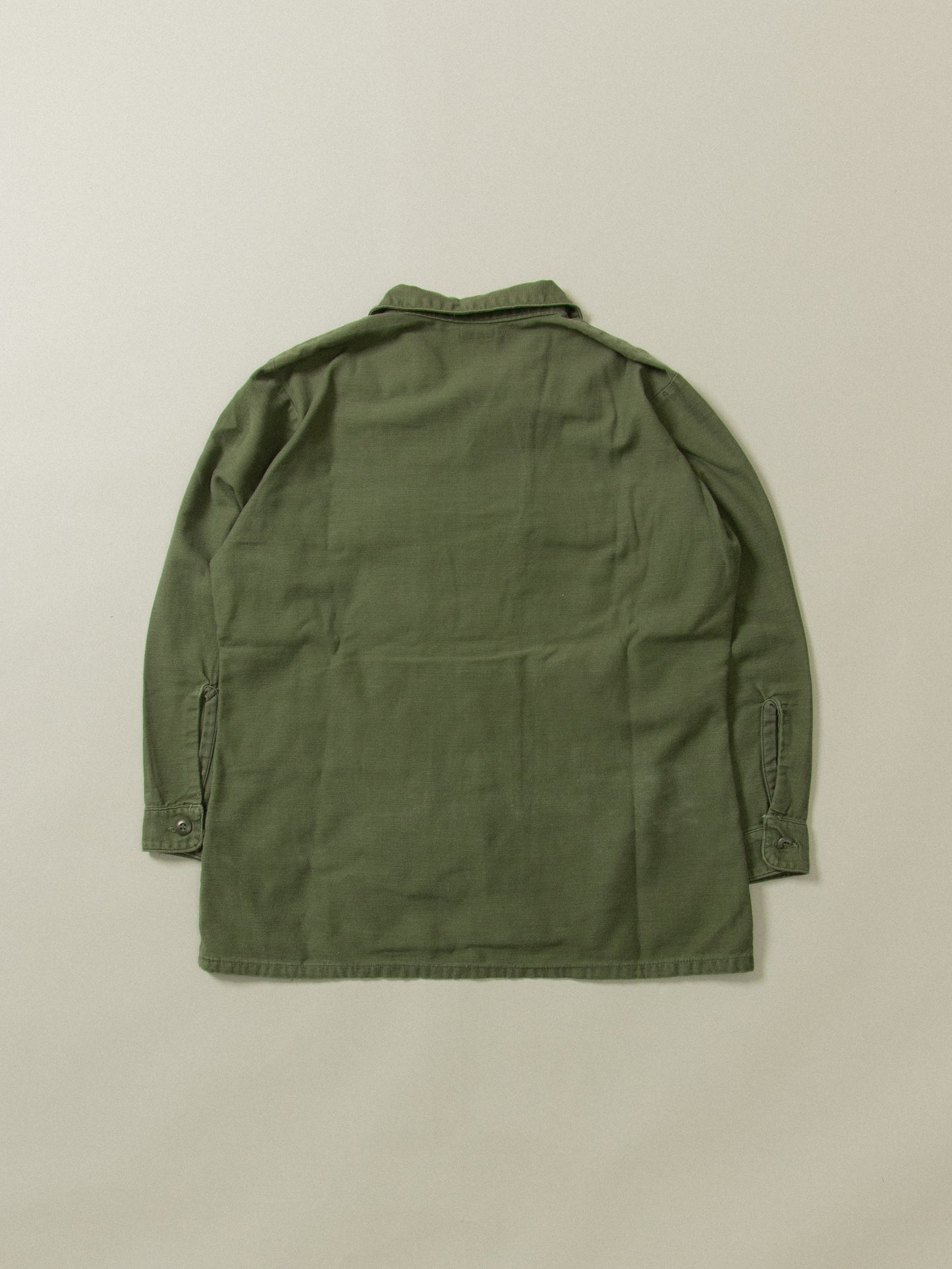Vtg US Army OG-107 Fatigue Shirt (M/16½)