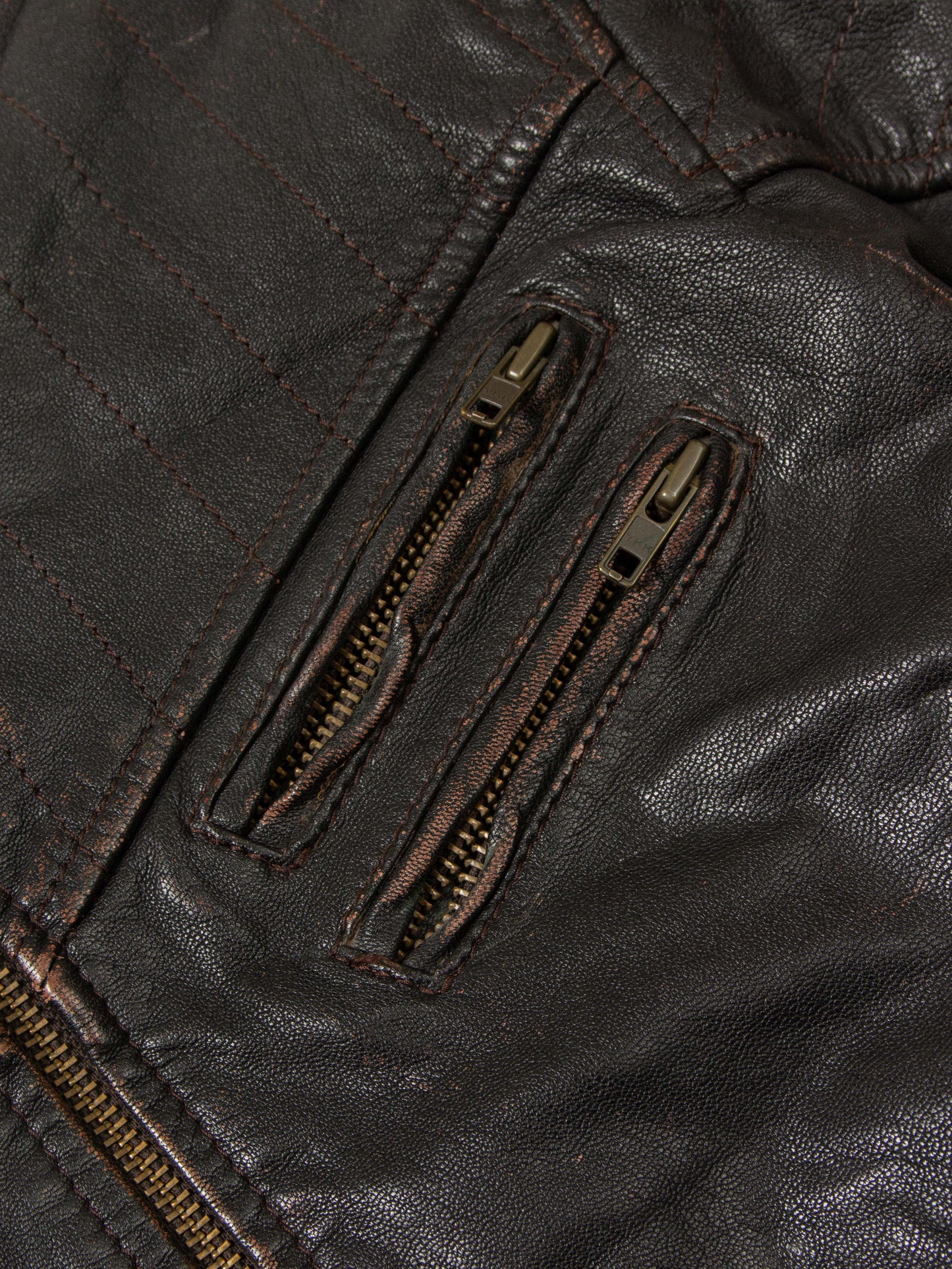 Vtg 1980s Jofama Black Leather Jacket (L)