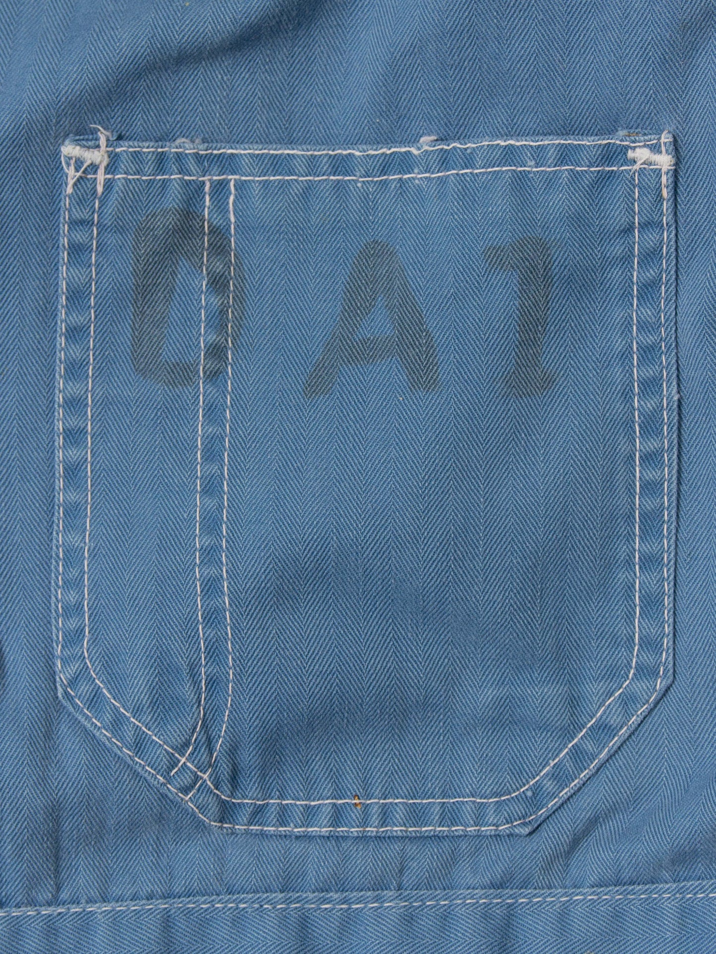Vtg 1960s Workwear HBT Coverall (M)