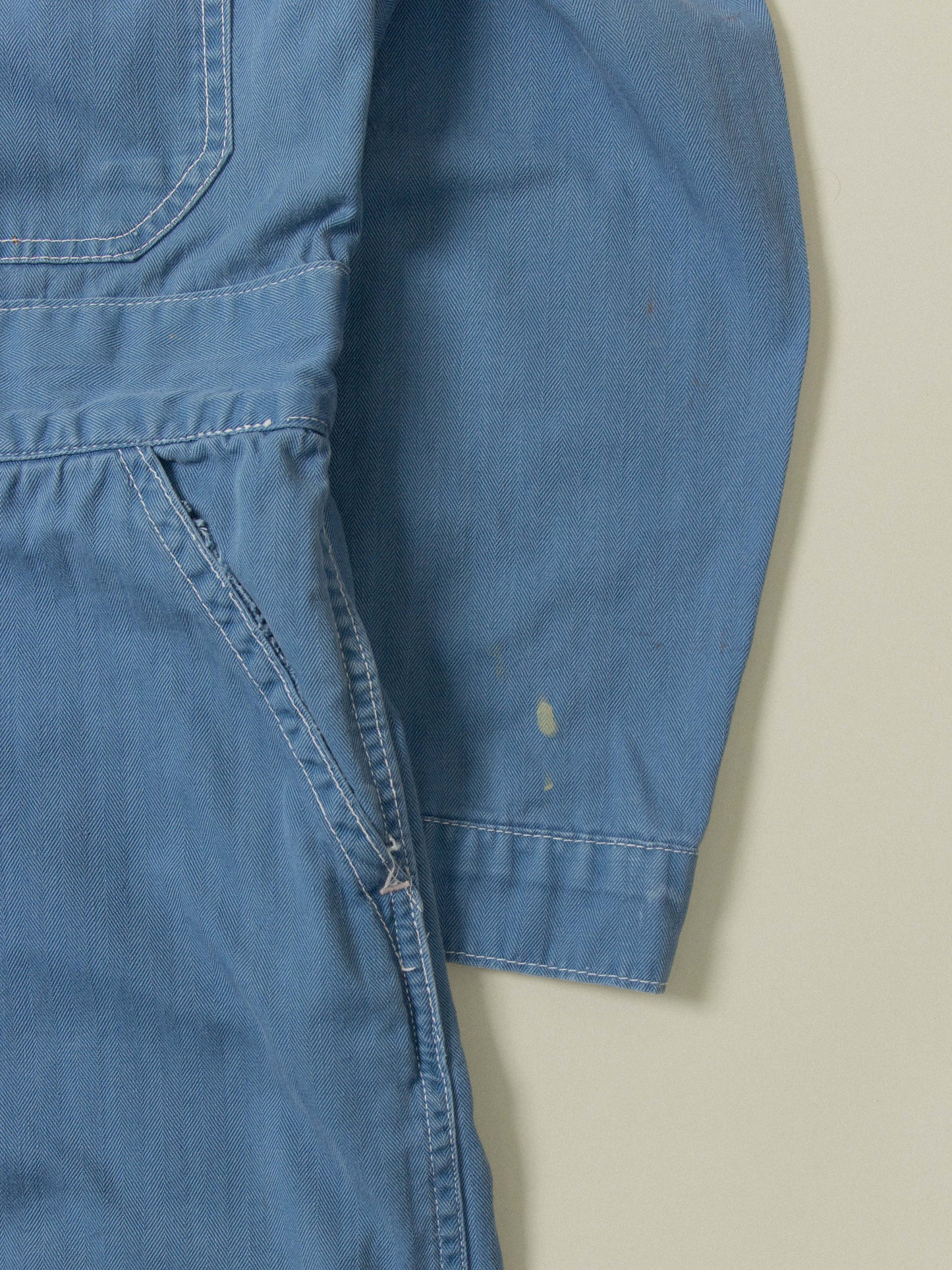 Vtg 1960s Workwear HBT Coverall (M)