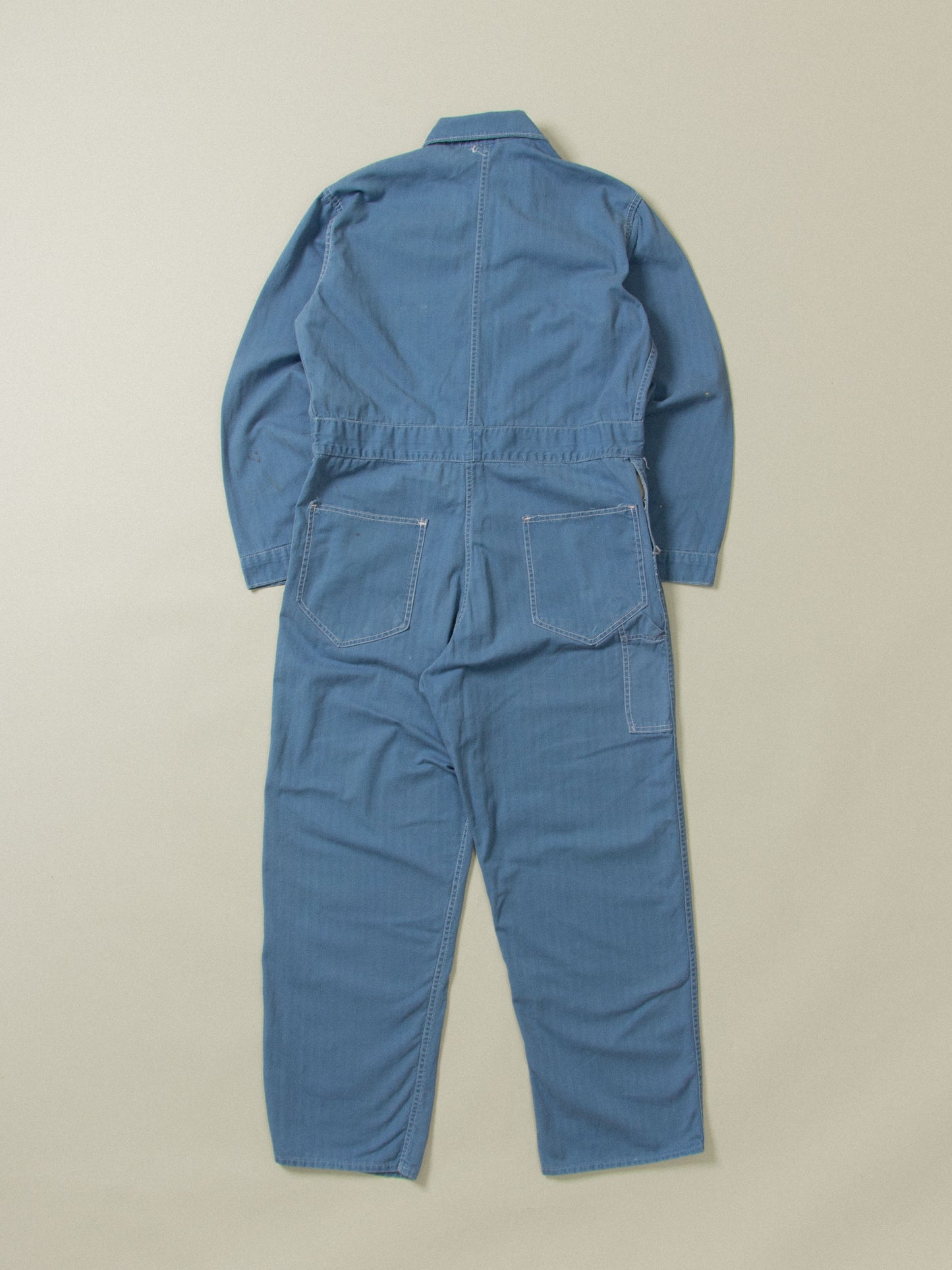 Vtg 1960s Workwear HBT Coverall (M)