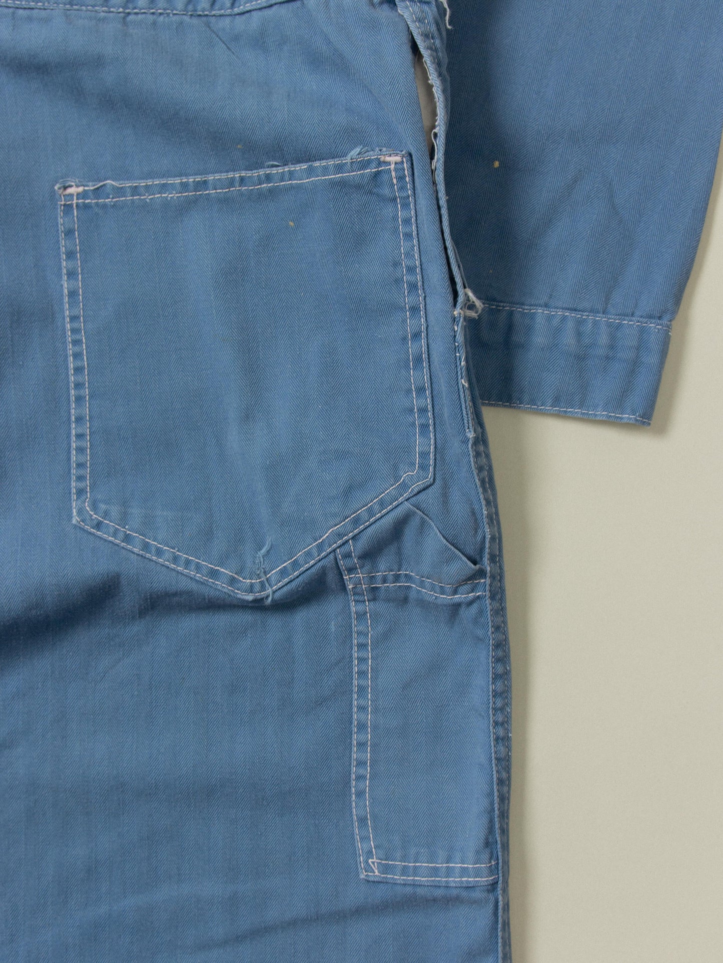 Vtg 1960s Workwear HBT Coverall (M)