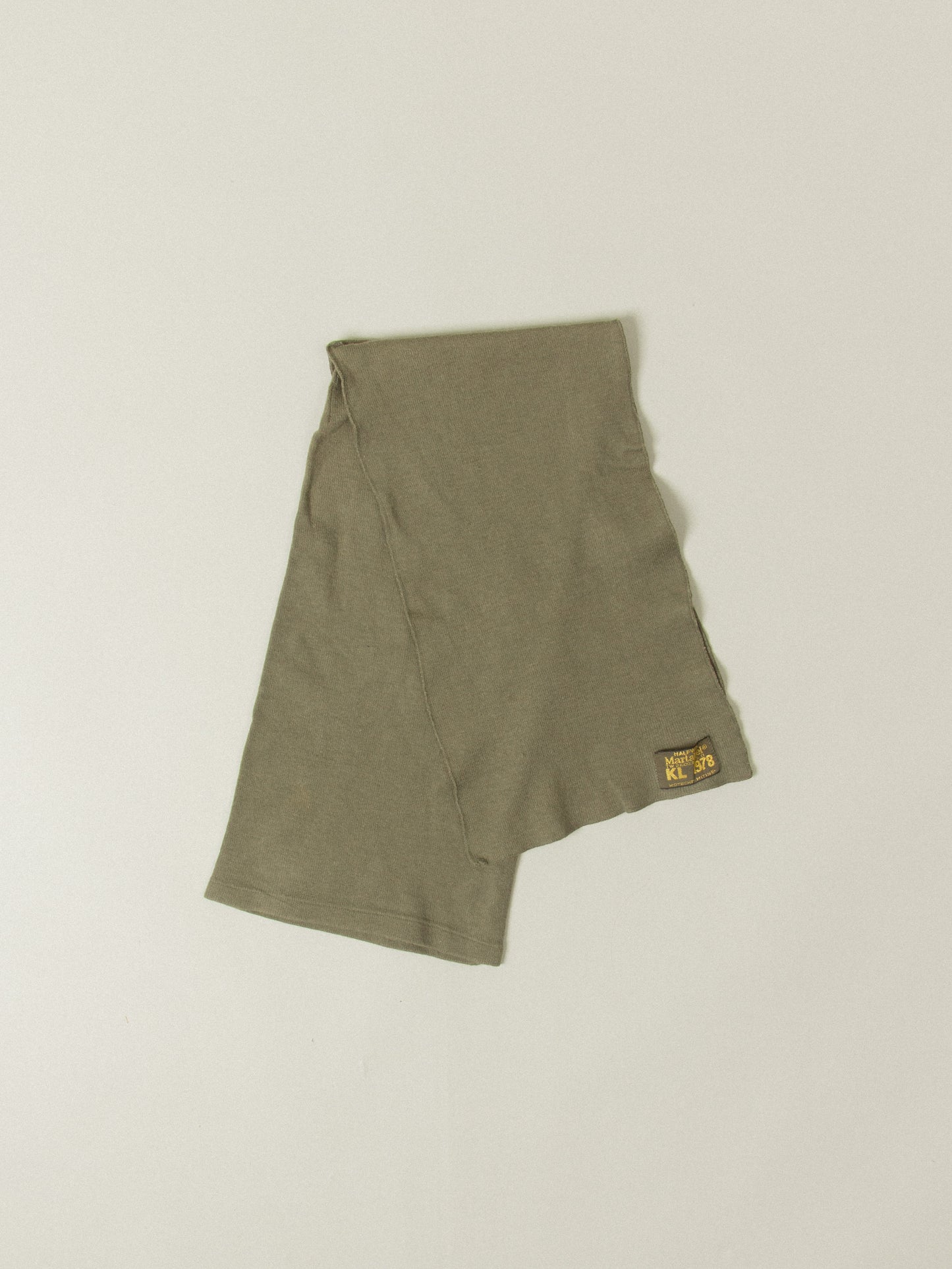 Vtg 1970s Dutch Army OG Popover Scarf