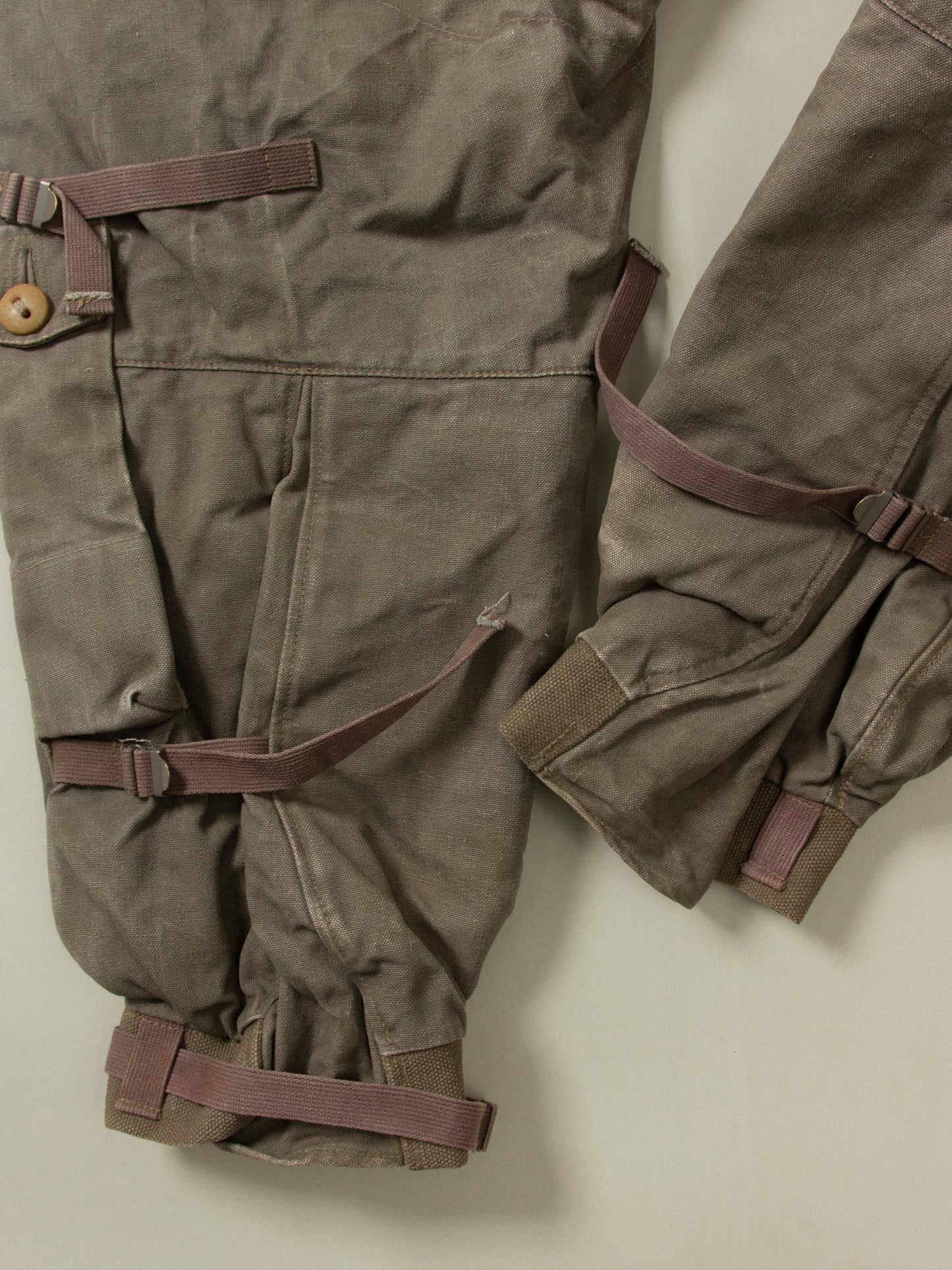 Vtg 1950s Swedish Army 'Prototype' Dispatch Motorcycle Set - Jacket & Pants (M)