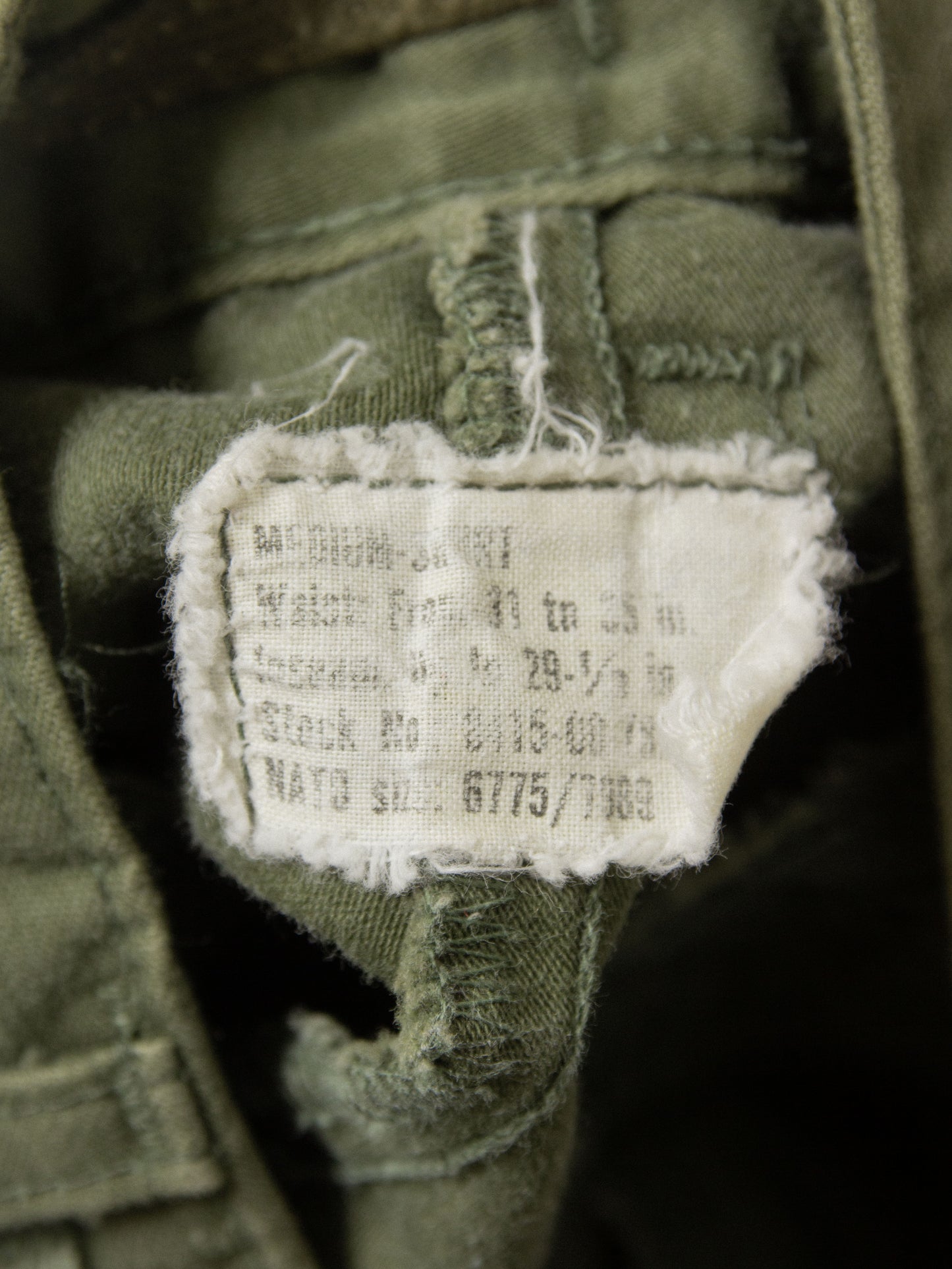 Vtg 1978 M-65 US Army OG-107 Cargo Pants (34x26)