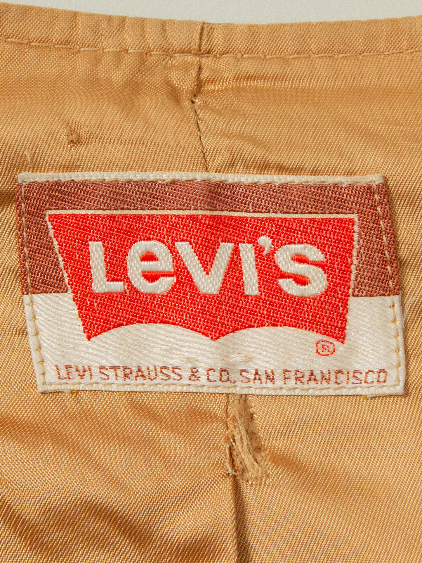 Vtg 1960s Levi's Big E Suede Cowhide Leather Vest (M)