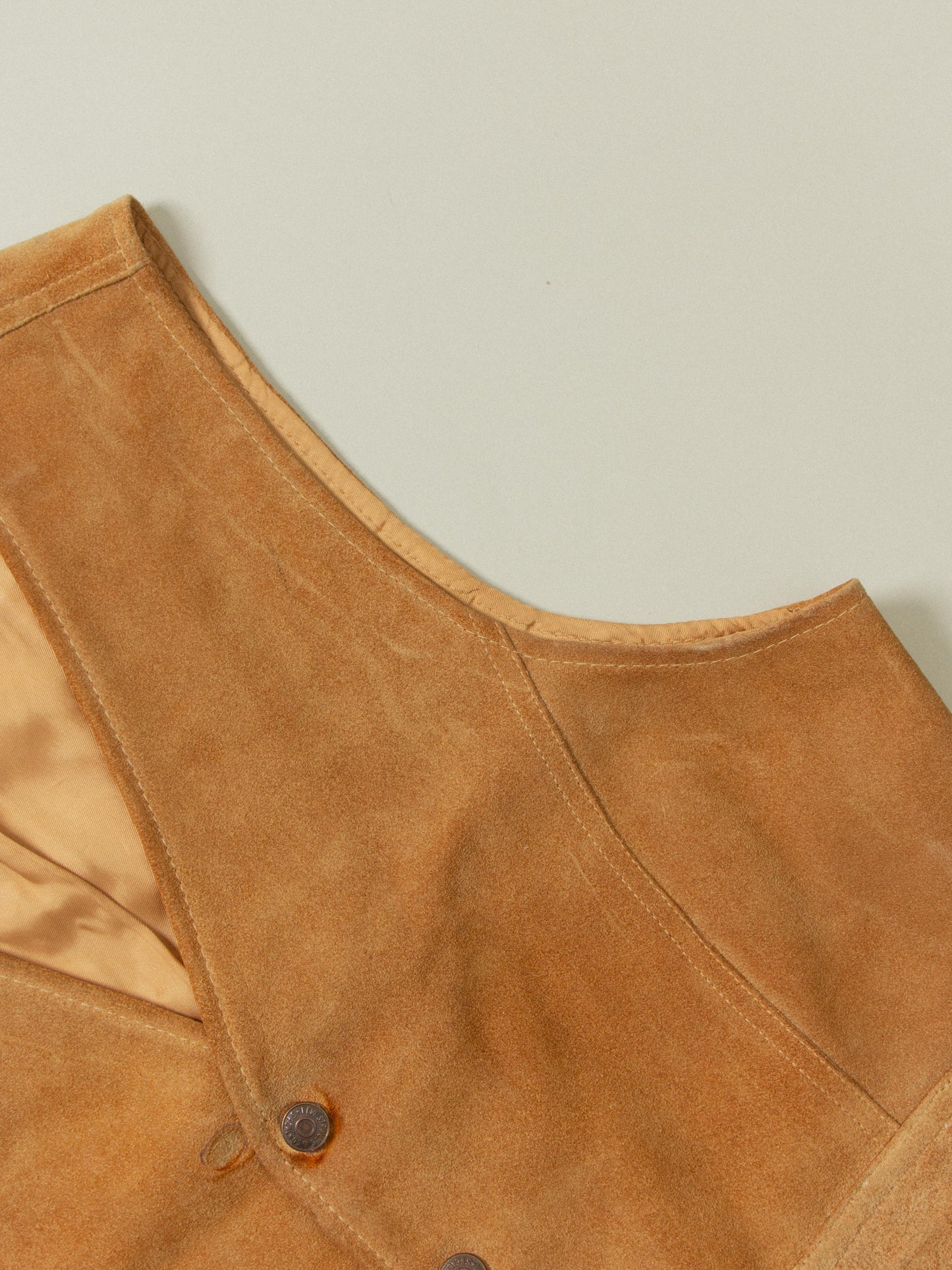 Vtg 1960s Levi's Big E Suede Cowhide Leather Vest (M)