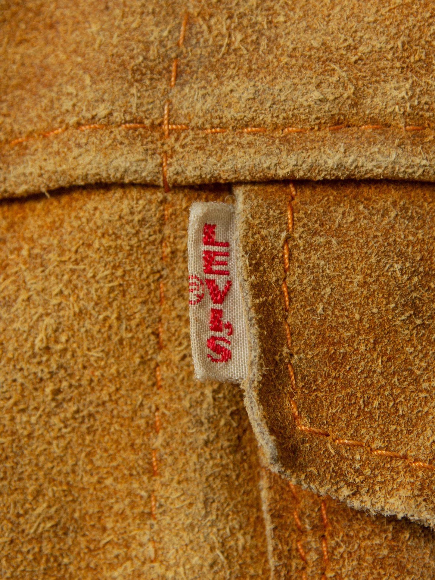 Vtg 1950s Levi's Short Horn Big E Suede Jacket (M)