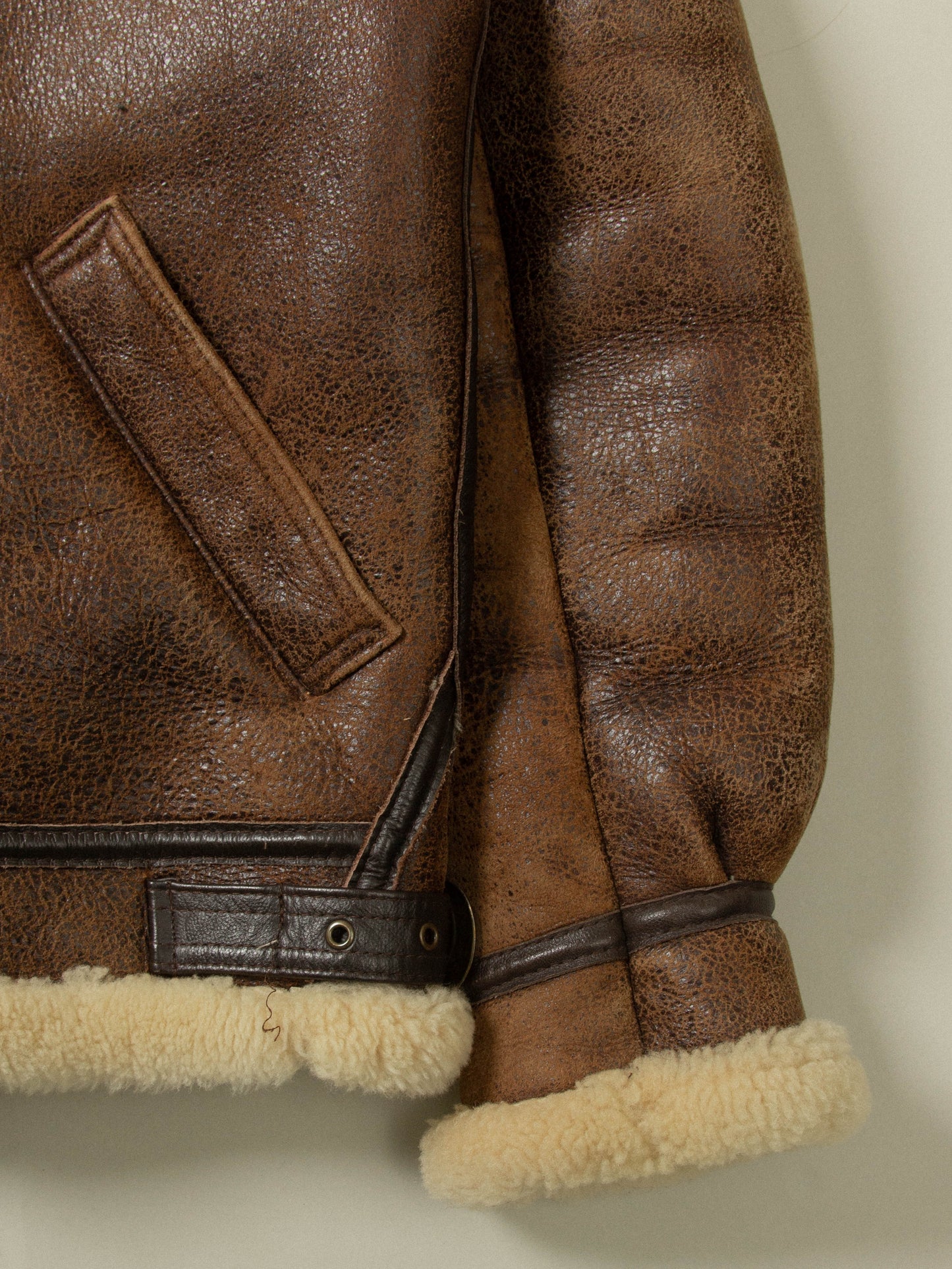 Used Schott NYC B-3 Shearling Jacket - Made in USA (S)