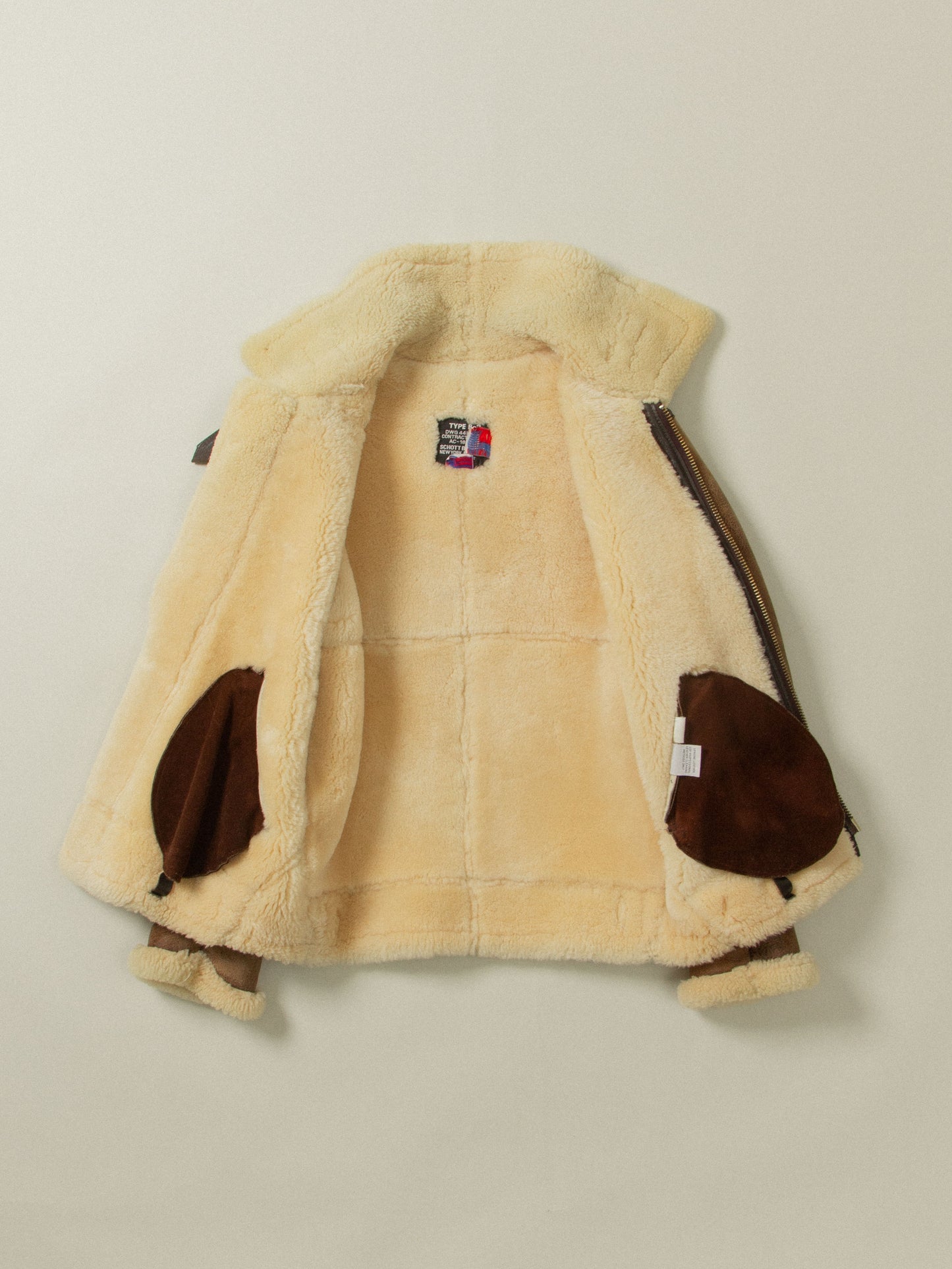 Used Schott NYC B-3 Shearling Jacket - Made in USA (S)