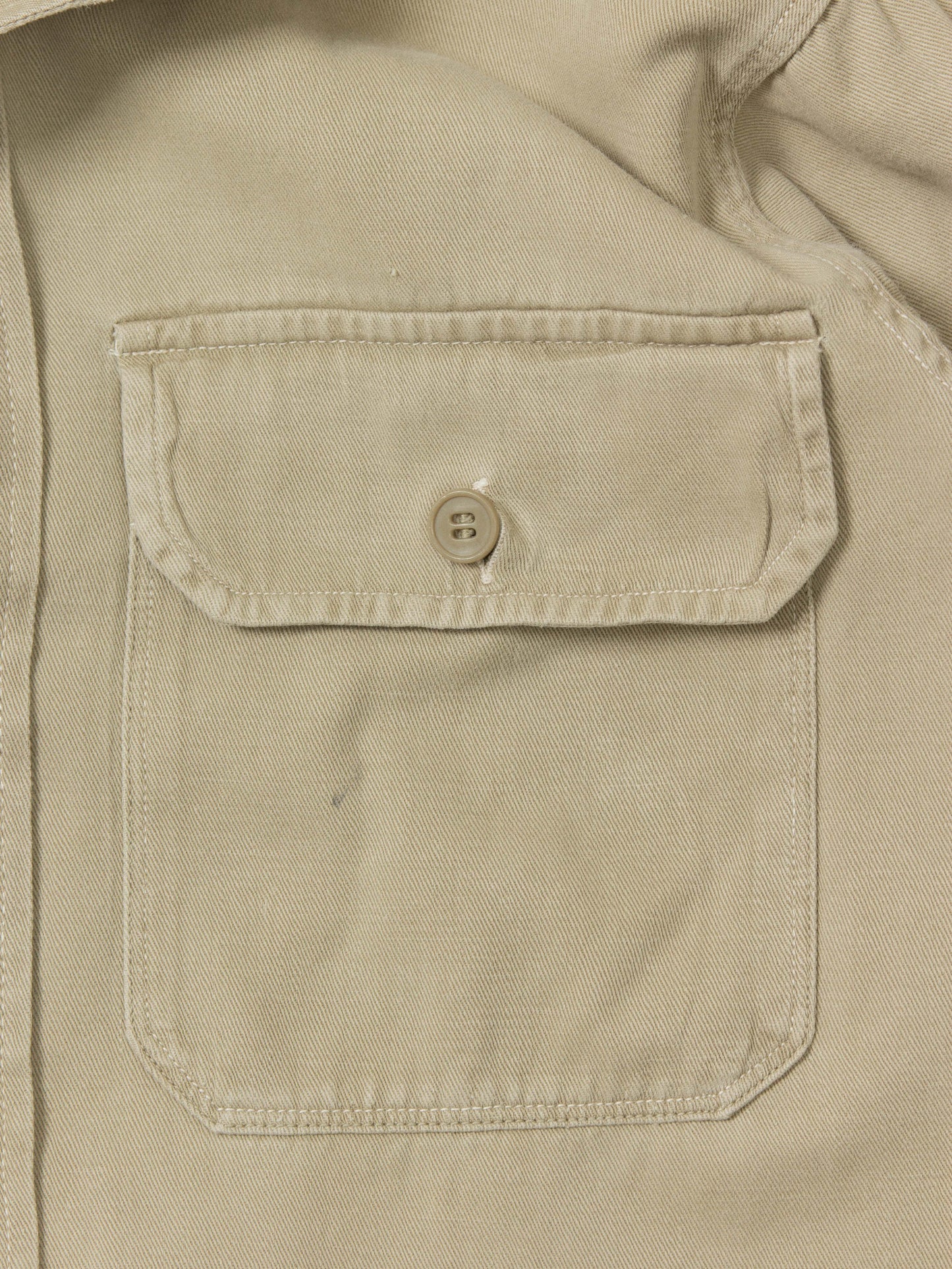 Vtg 1960s Swedish Army Cotton Shirt (M)