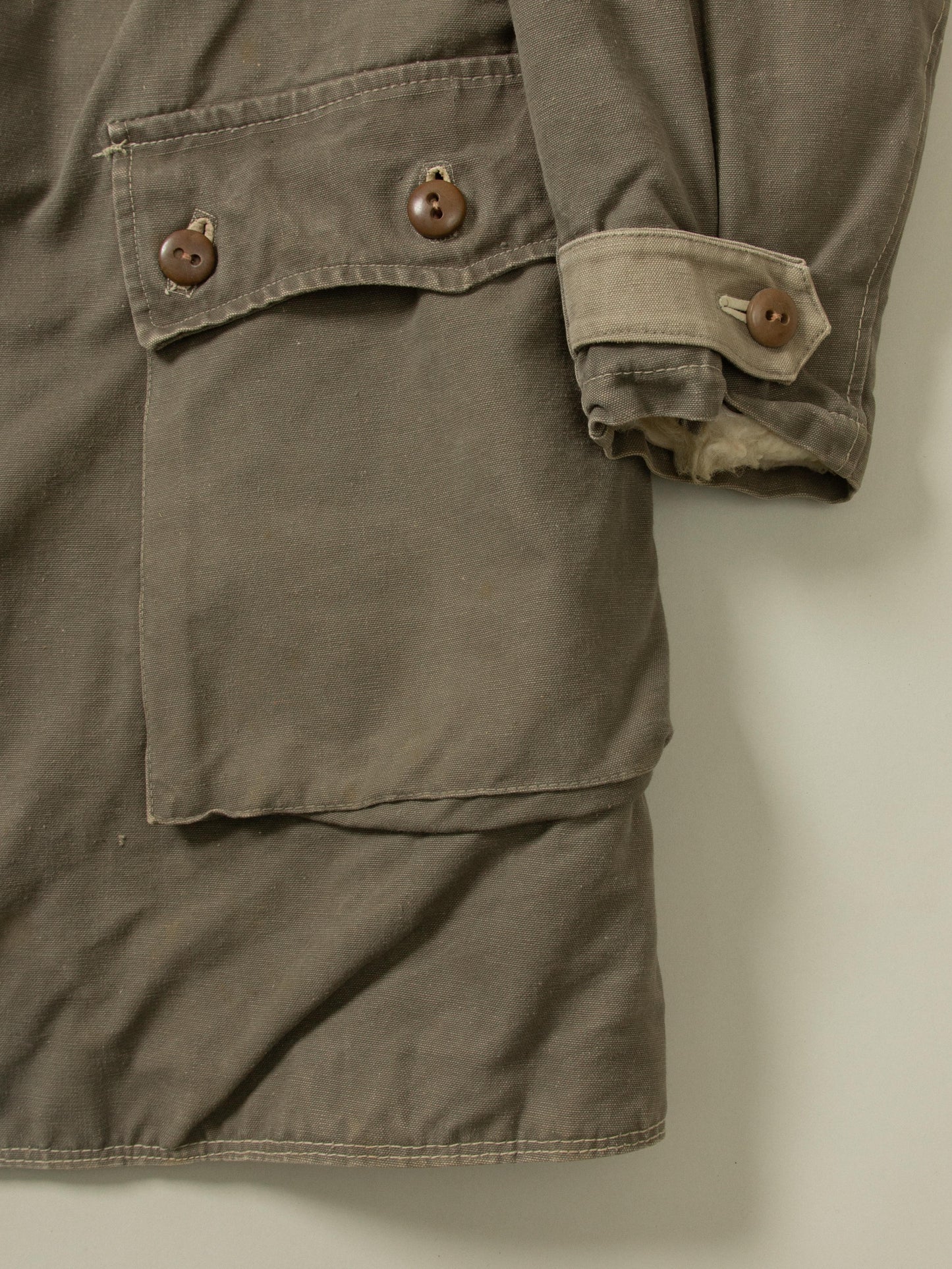 Vtg 1940s Swedish Army Extreme Cold Weather Shearling Coat (L)