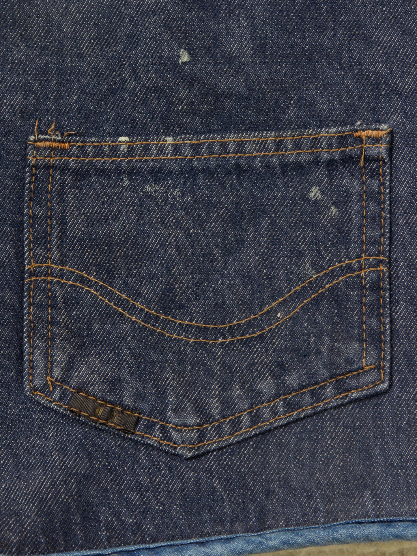 Vtg 1960s Roebucks Sherpa Lined Denim Vest (M)